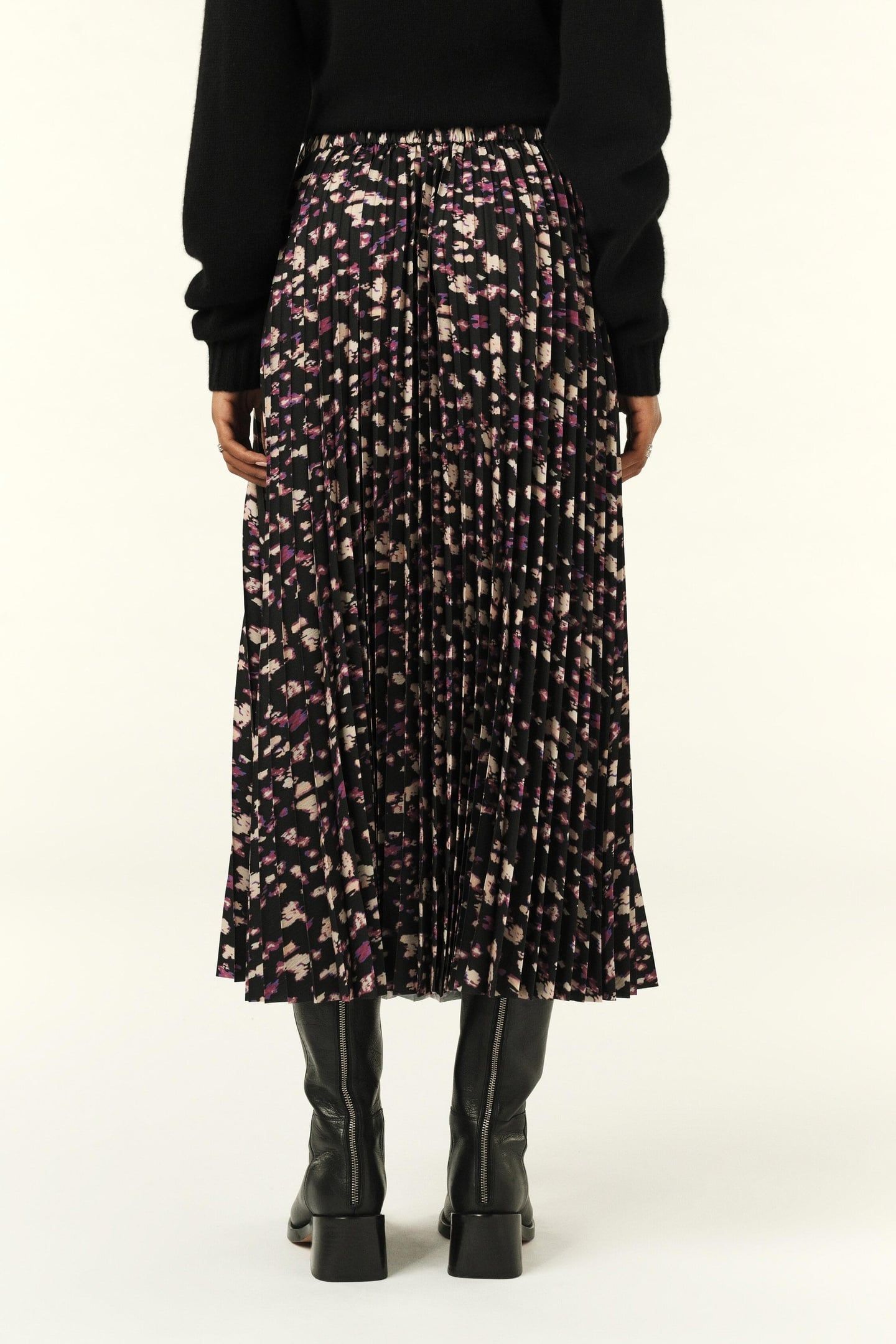 MID-LENGTH SKIRT BORDEAUX 2