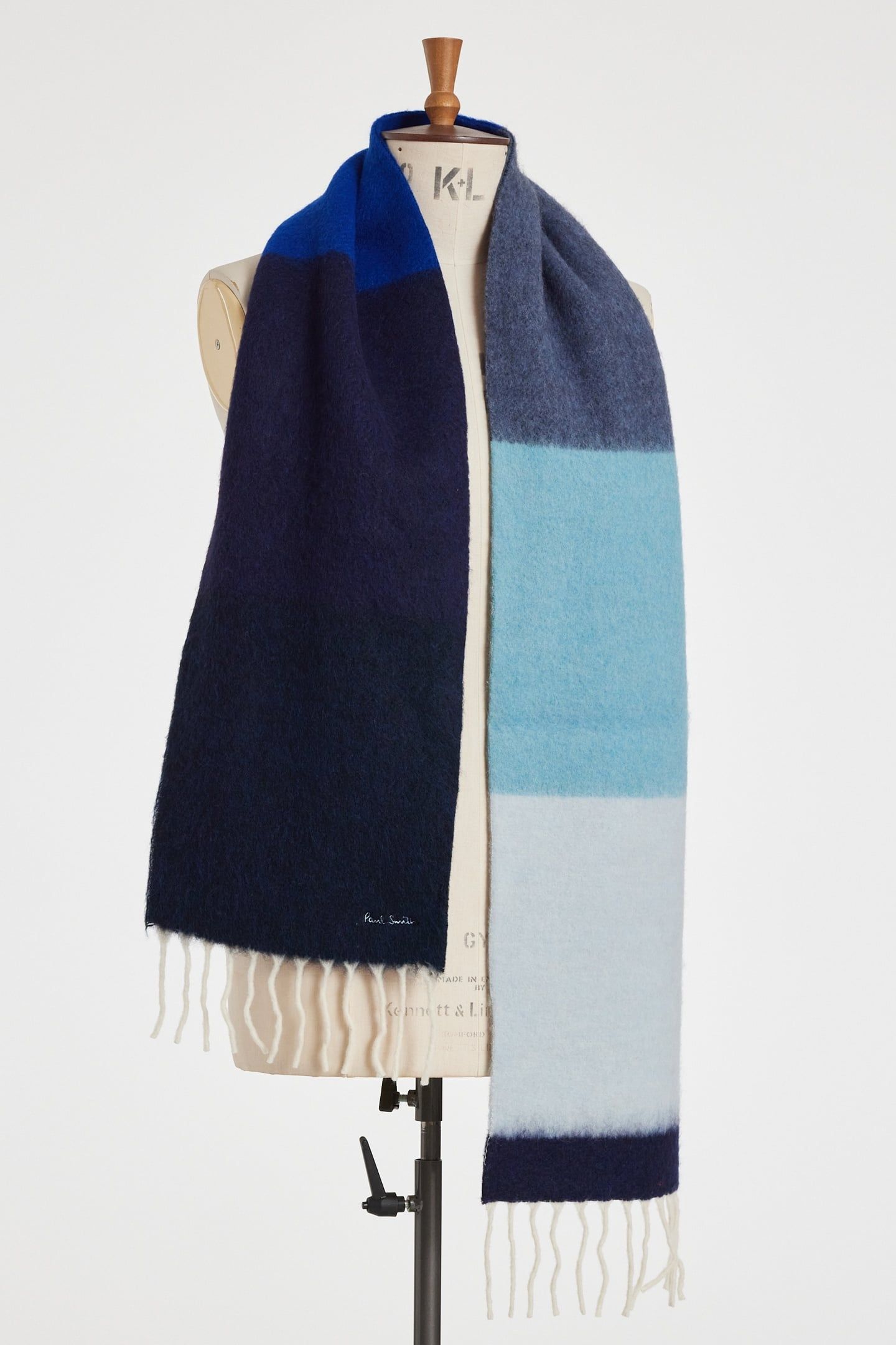 WOMEN SCARF COLOUR BLOCK NAVY 1