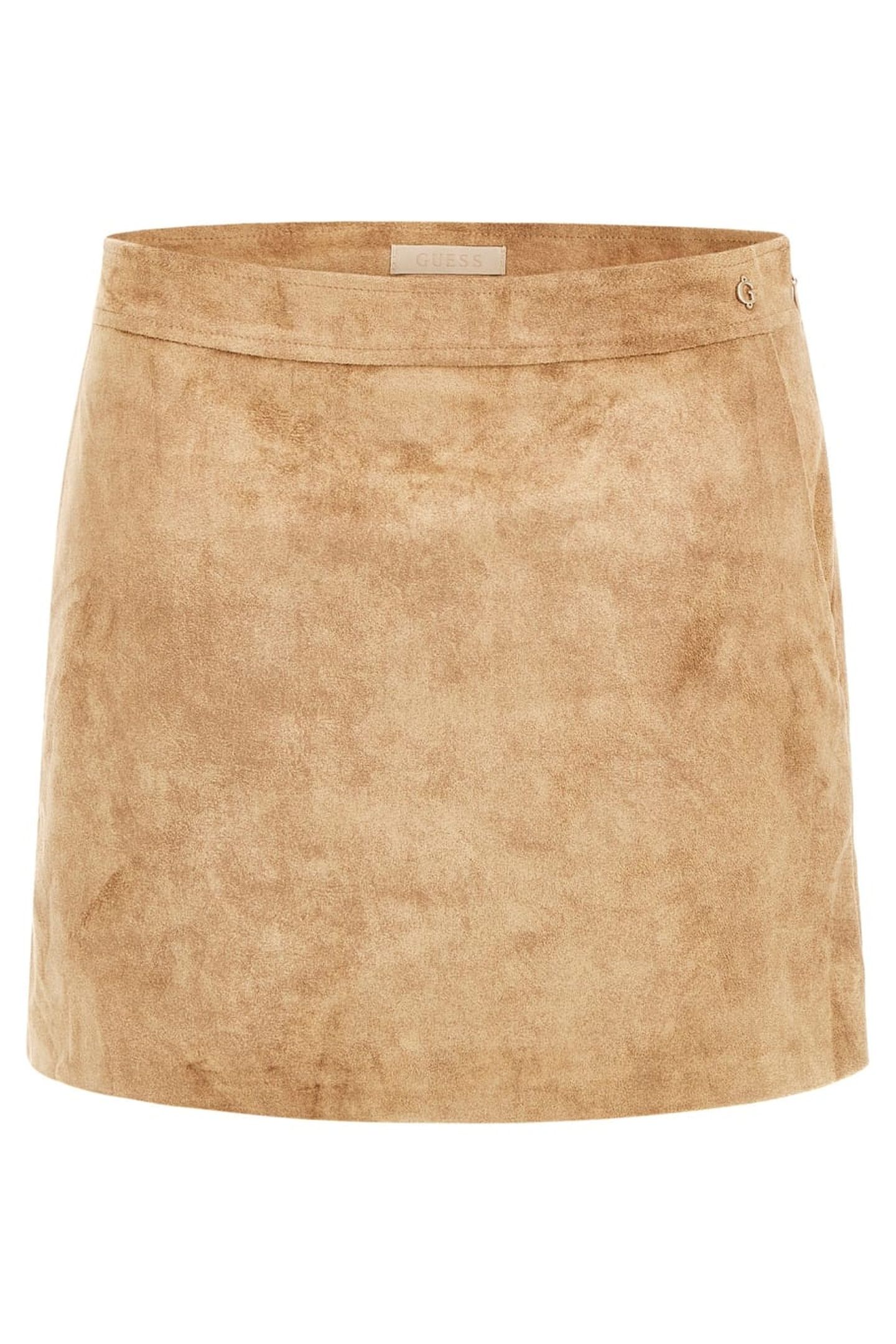 CAMRYN SUEDE SKIRT FOAMY TAUPE MULTI 3