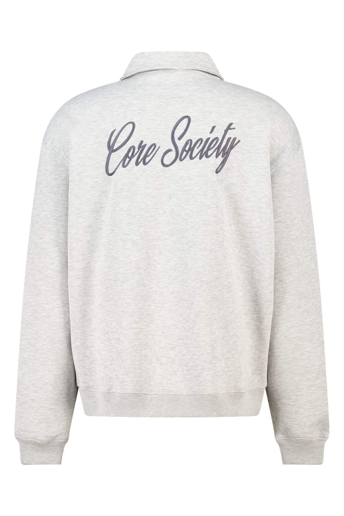 SOOD HALF ZIP LIGHT GREY MELANGE 4