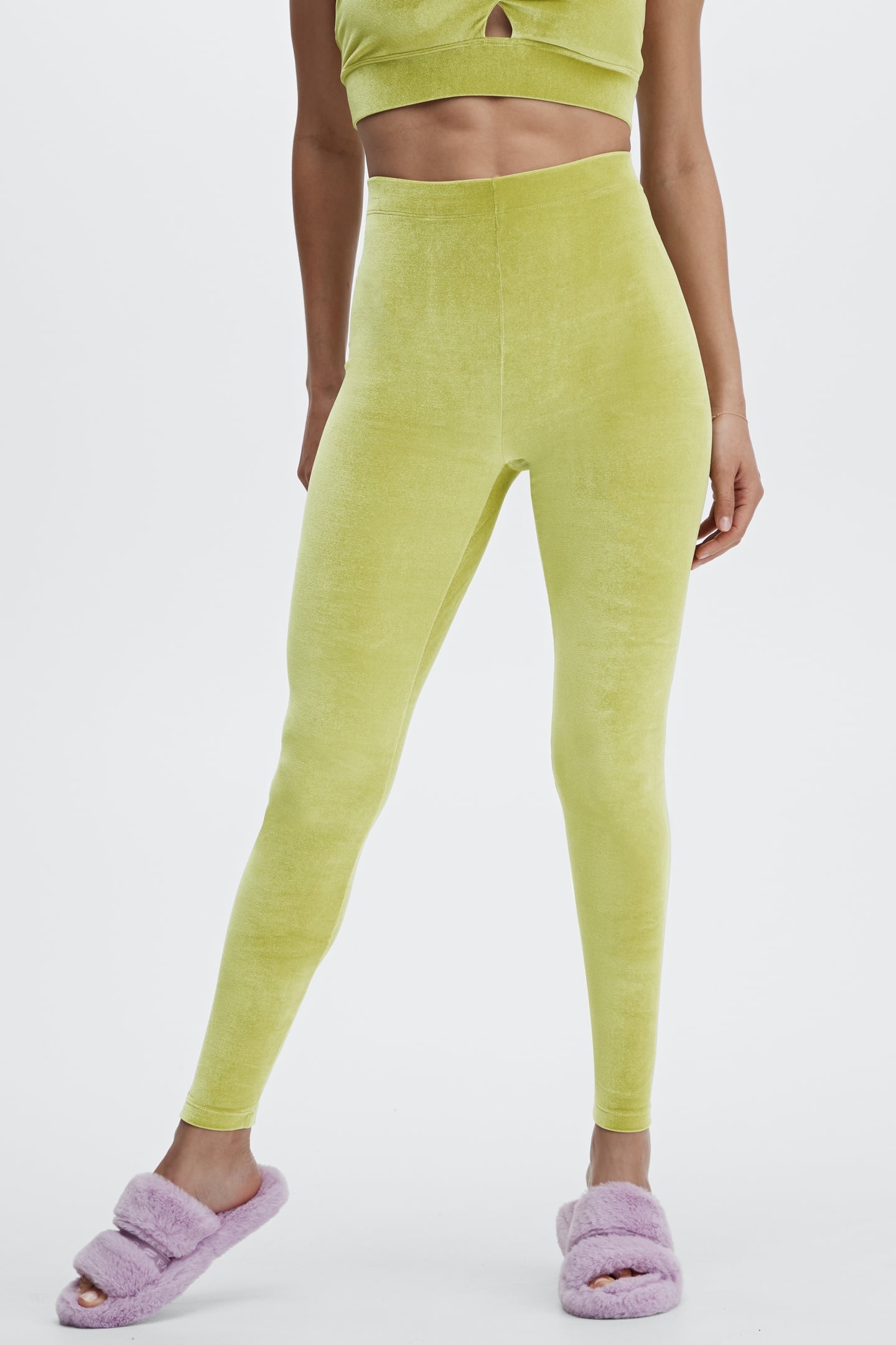 EMMA VELOUR LEGGING GOLDEN LEAF 1
