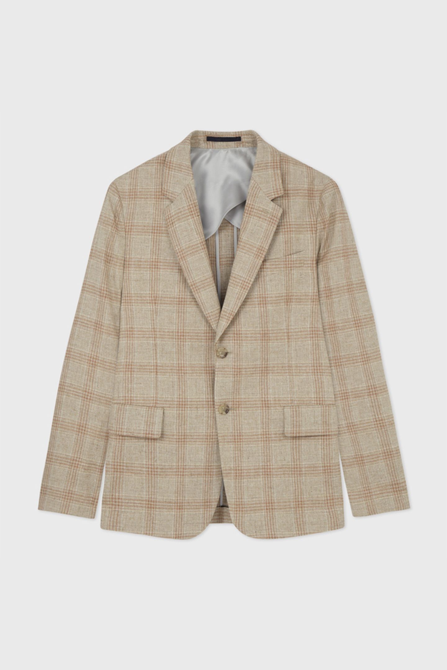 MENS 2 BUTTON JACKET LIGHT BEIGE 3