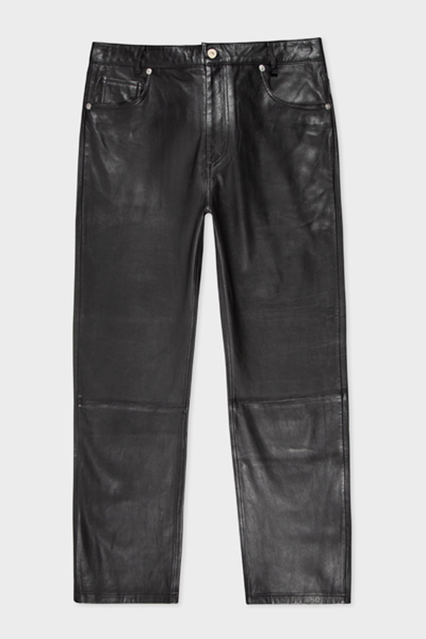 WOMENS JEANS LEATHER BLACK 2