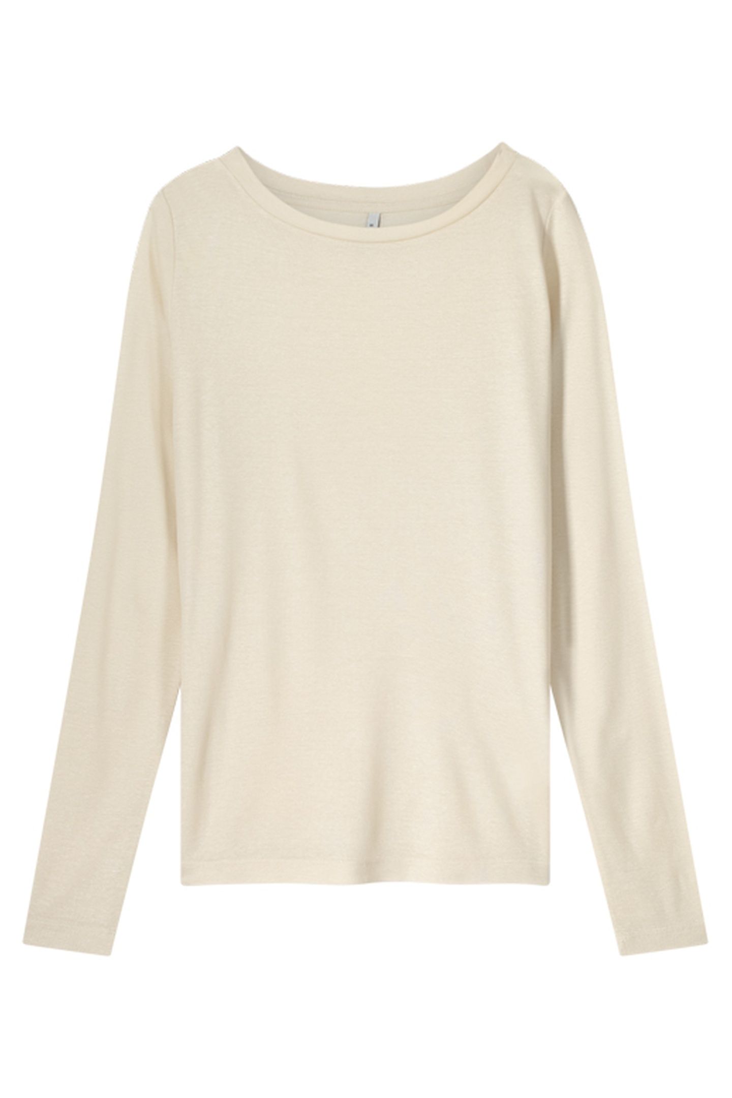 BOAT NECK TOP SHEER JERSEY SOLID IVORY 3