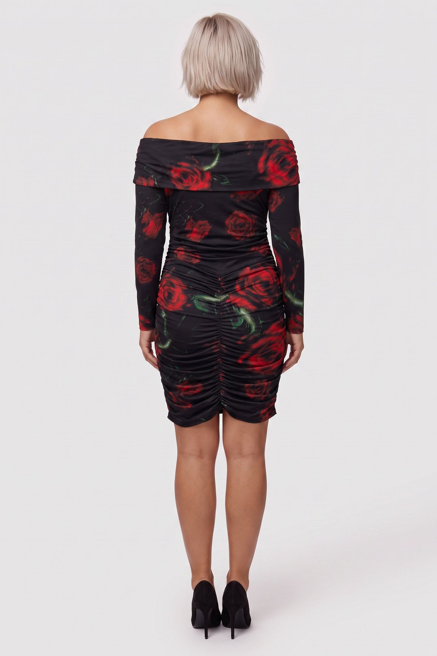 LS MIRIANA DRESS BLURRED ROSES PRINT 2