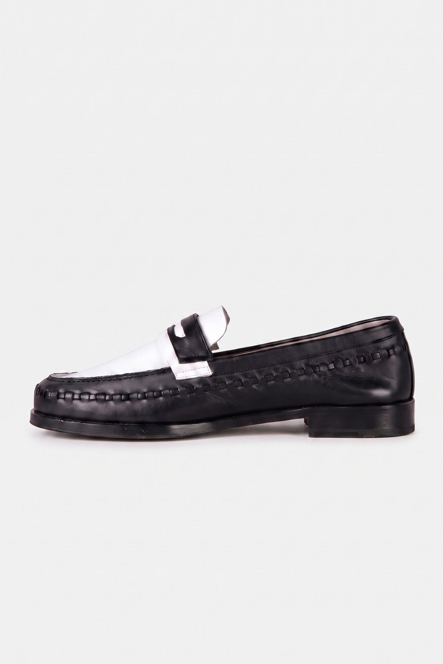 SAMMY LEATHER LOAFER BLACK/WHITE 4