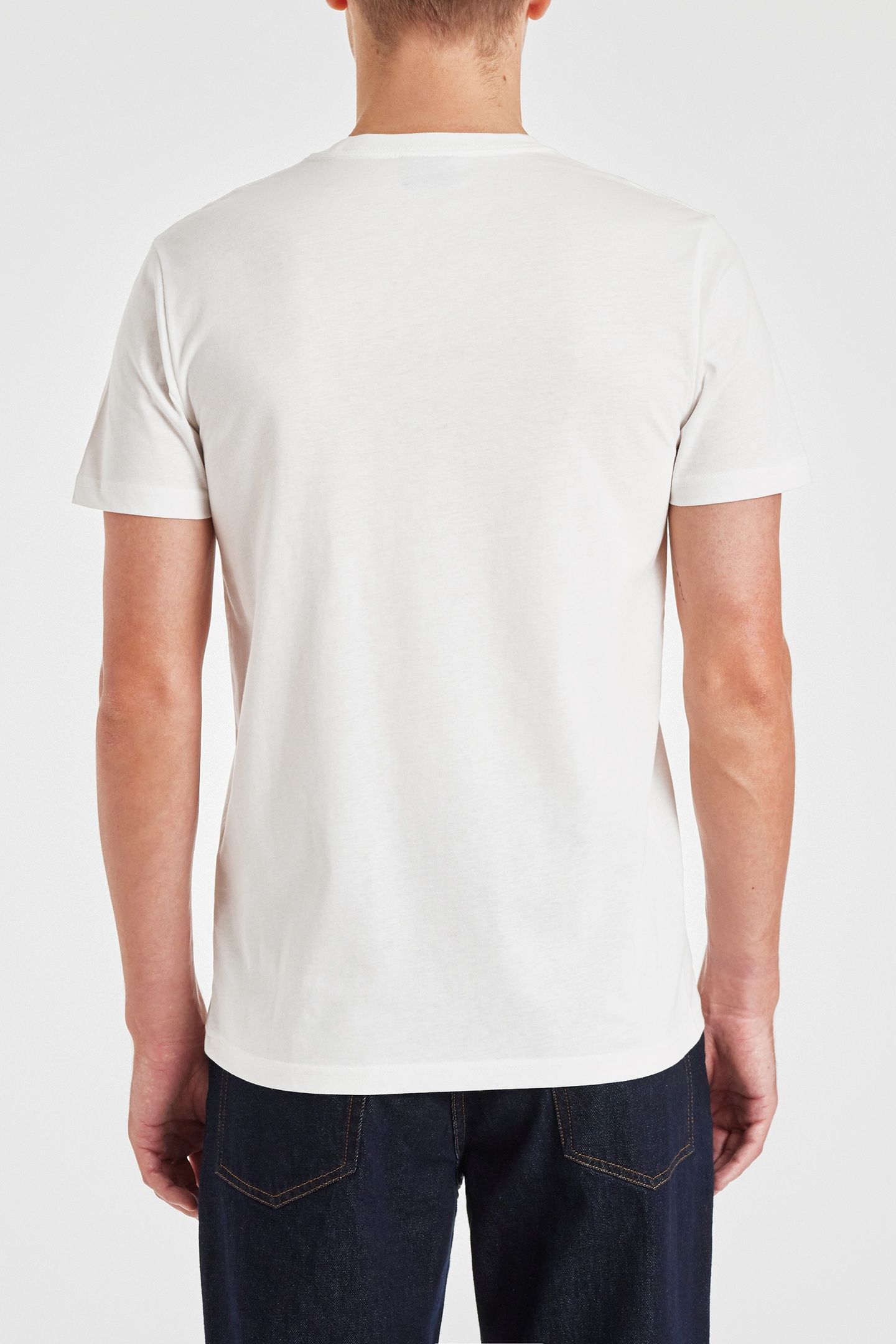 MENS SLIM FIT T SHIRT DOMINIOES WHITE 2