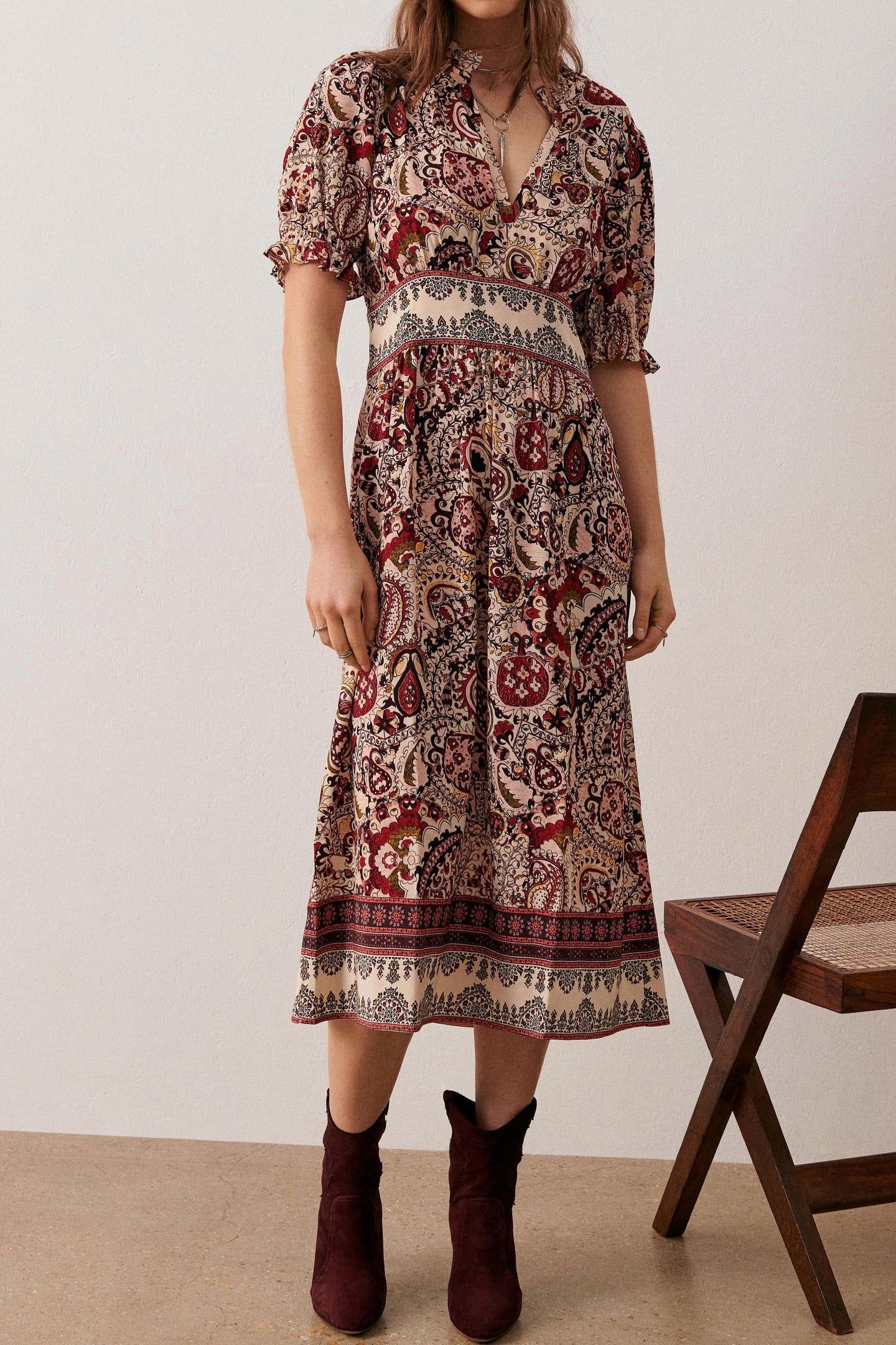 MID-LENGTH DRESS ECRU 6