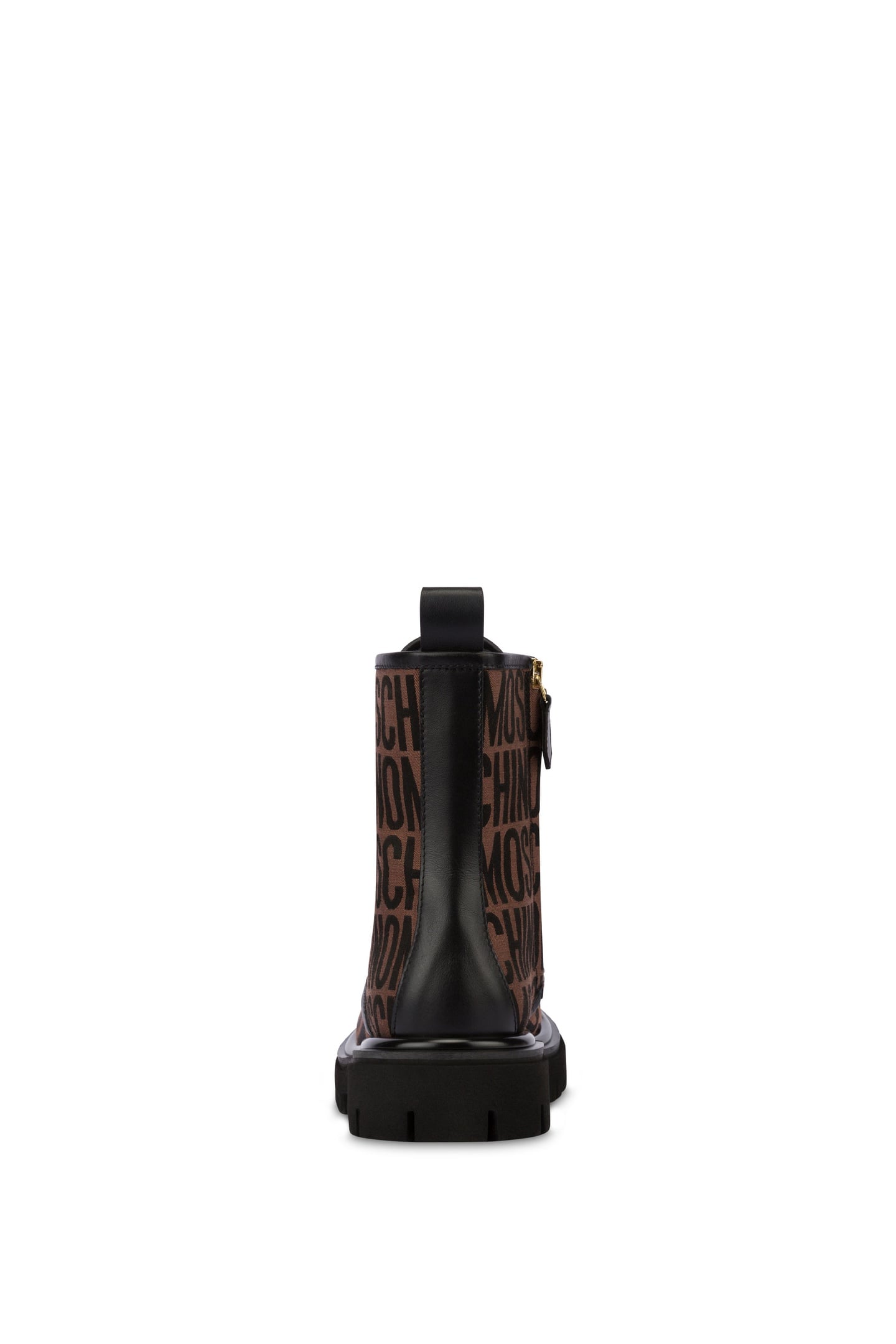 COMBAT BOOT IN NYLON ALLOVER LOGO BROWN 3