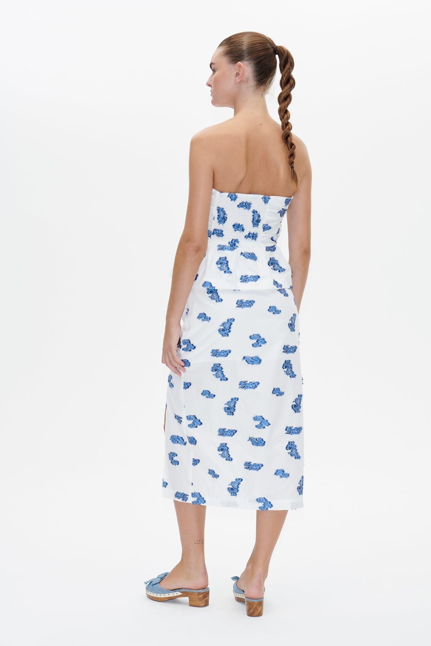 SAMAR SKIRT BLUE BOUQUET JACQUARD 2