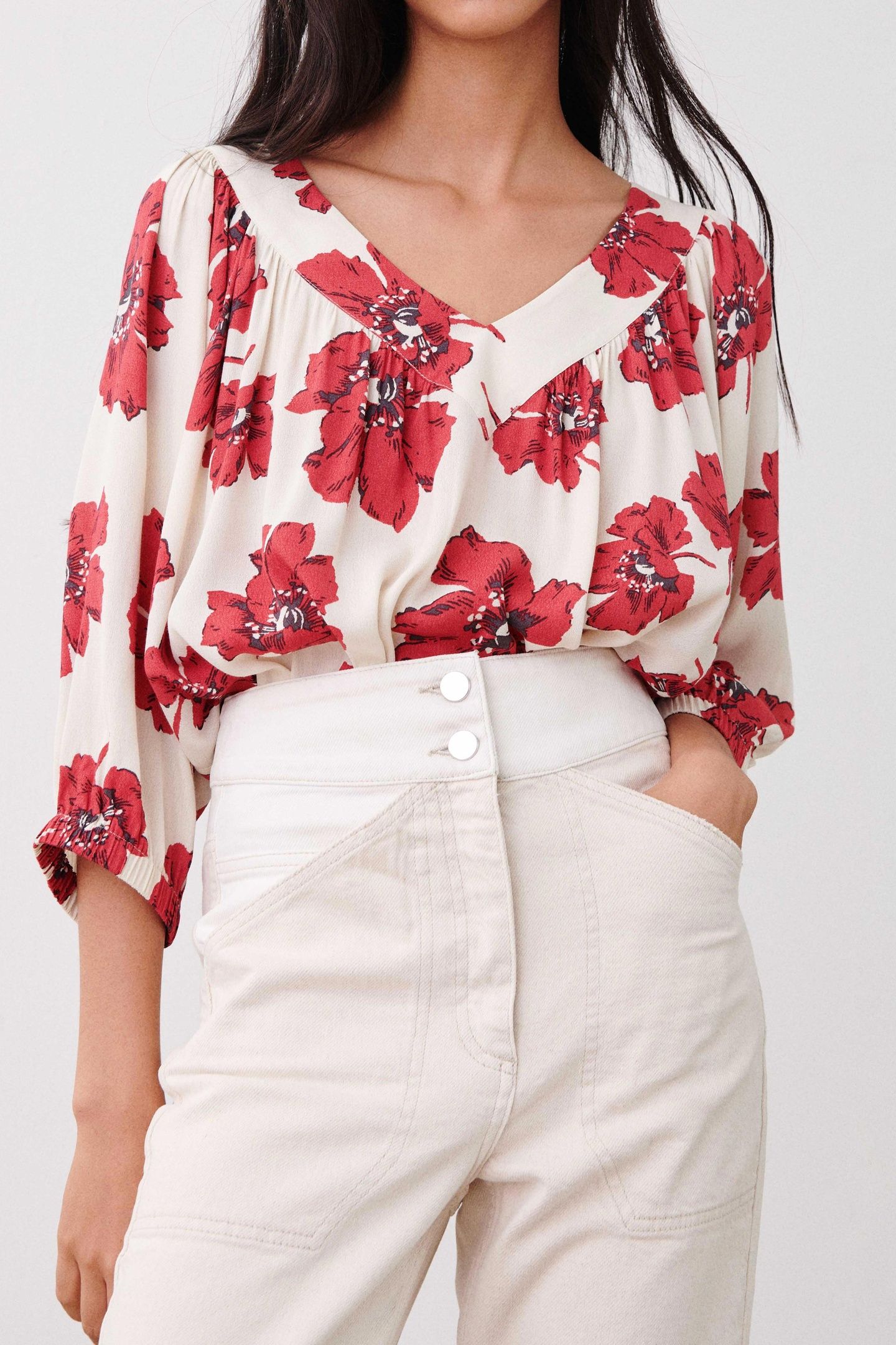 SHORT SLEEVES TOP ROUGE 1