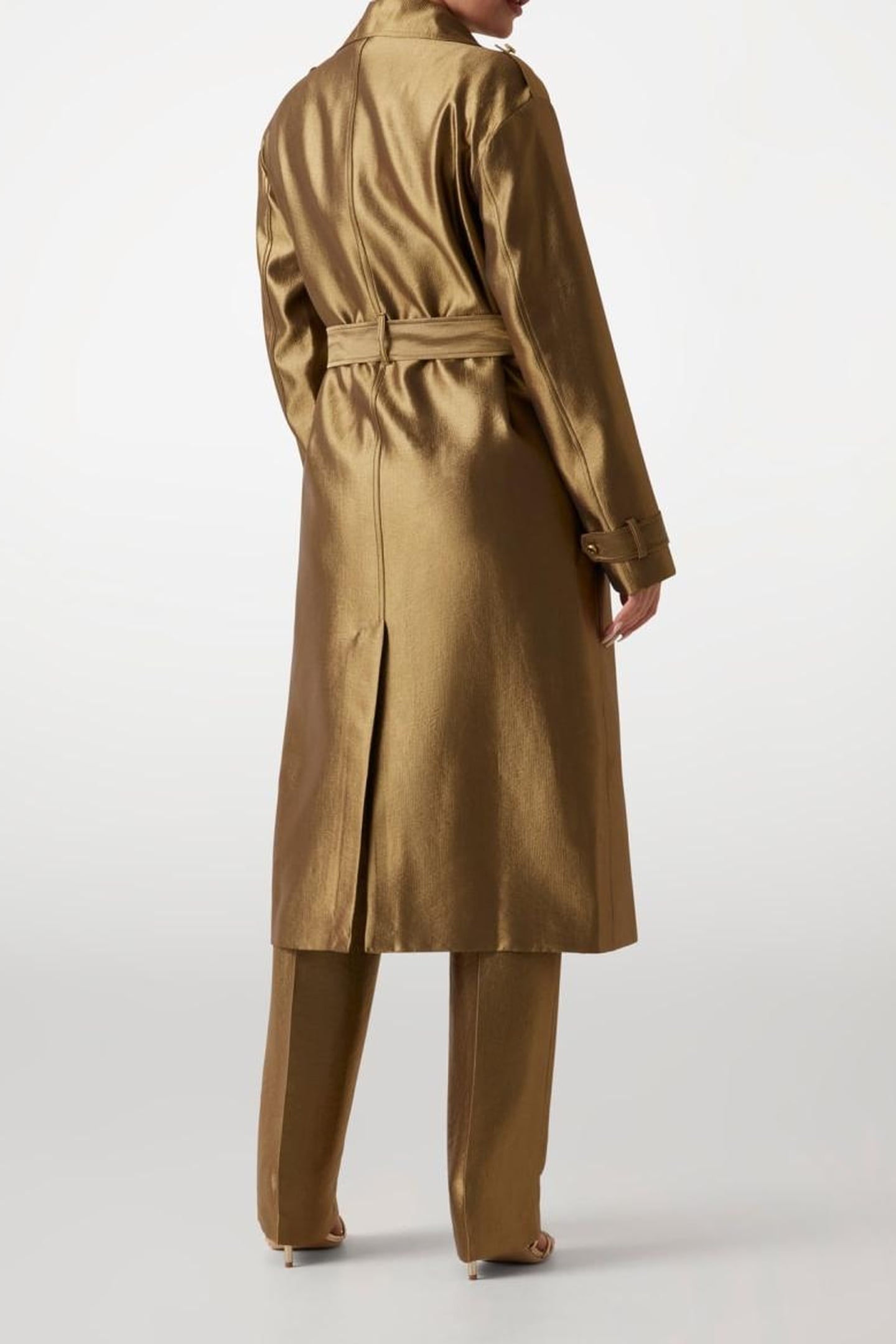 MILLA TRENCH COAT ANTIQUE GOLD MULTI 5
