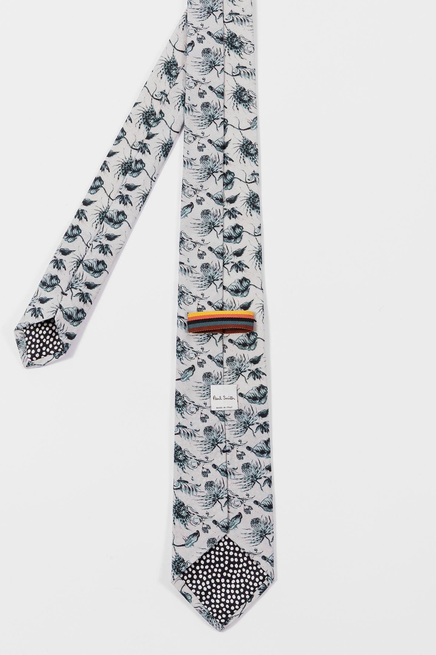 MEN TIE SML THISTLEBERRY ICE WHITE 2