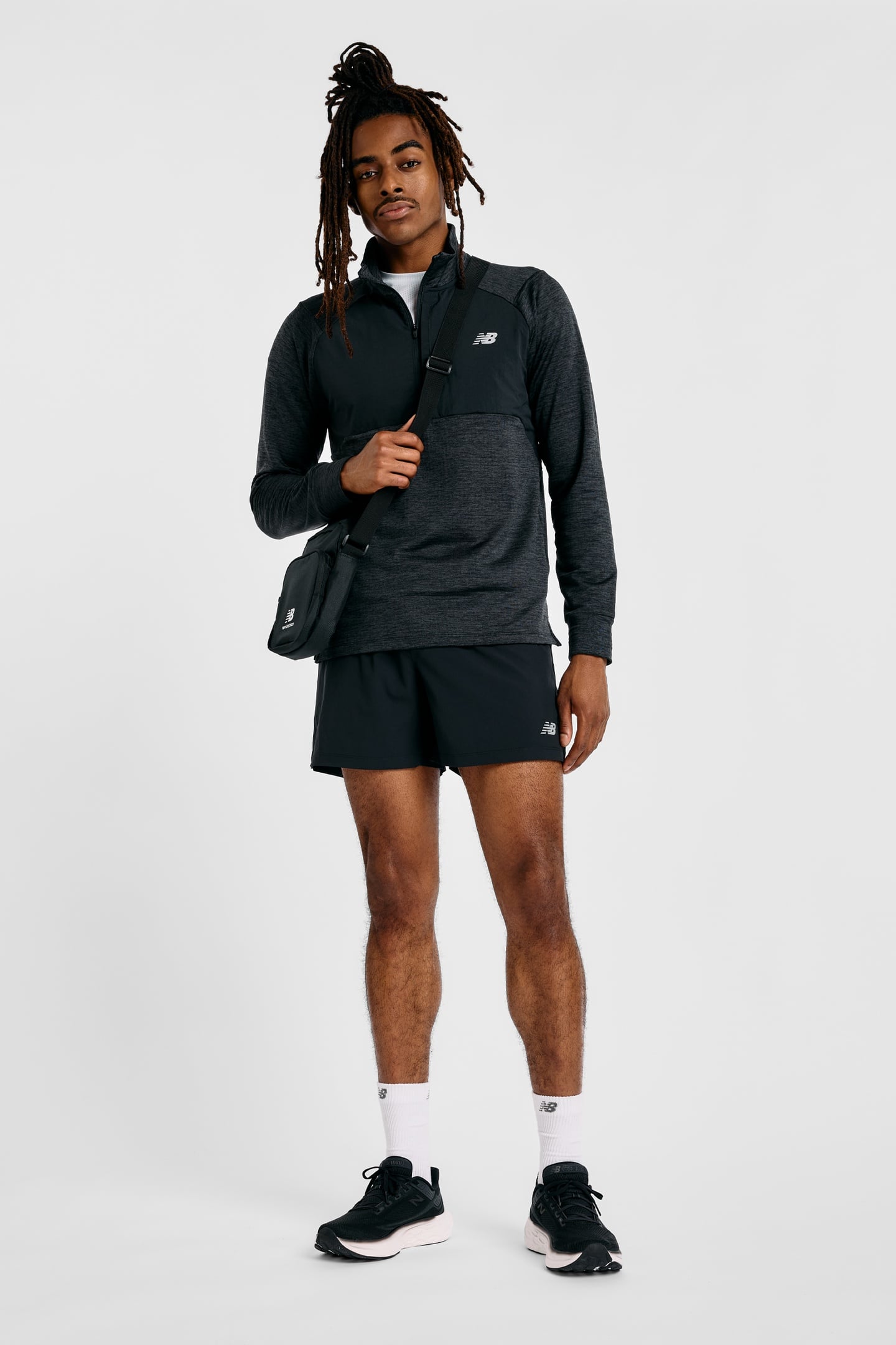 RC ESSENTIAL HEAT GRID 1/2 ZIP BLACK 4