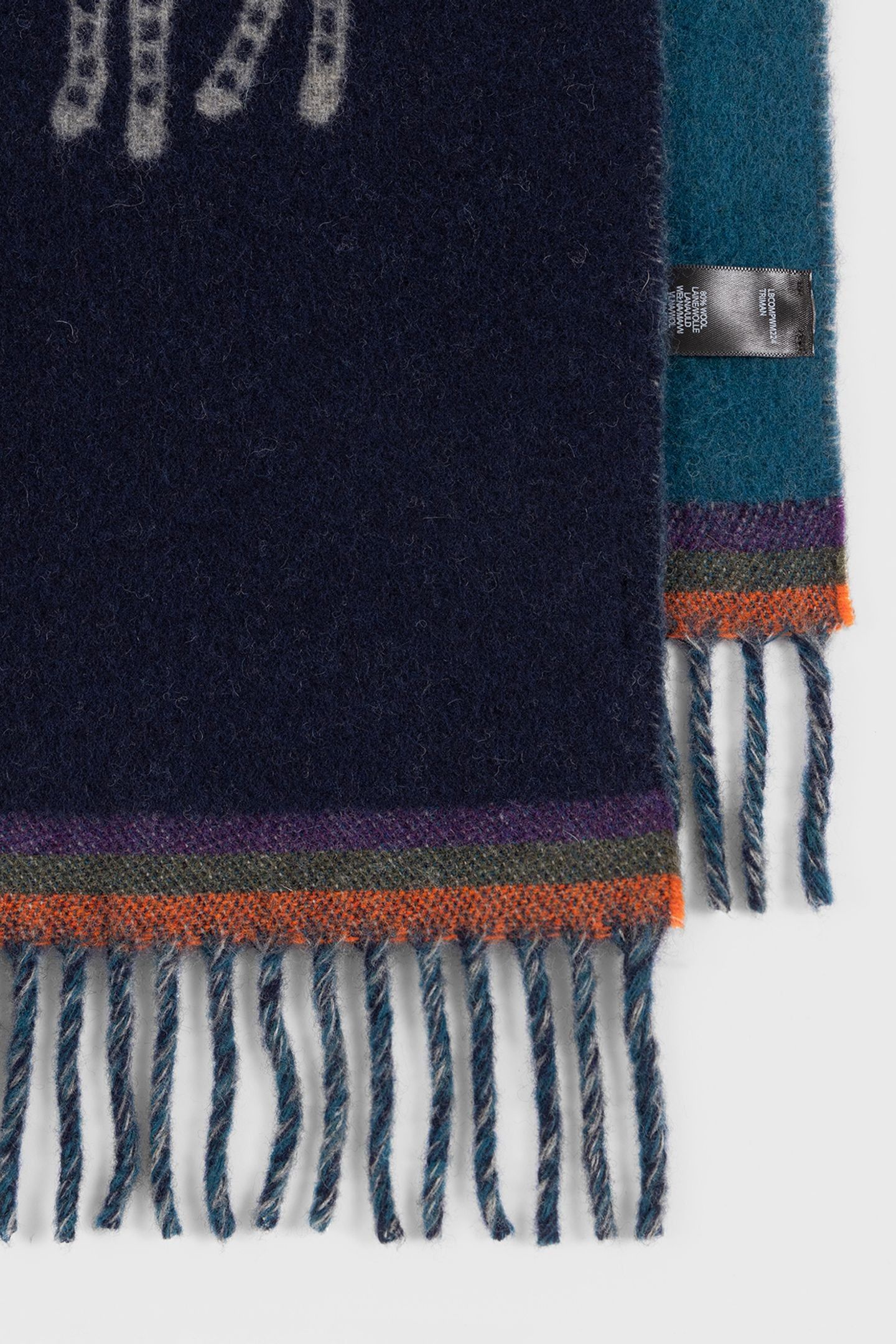 MEN SCARF PS ZEBRA LOGO NAVY 5