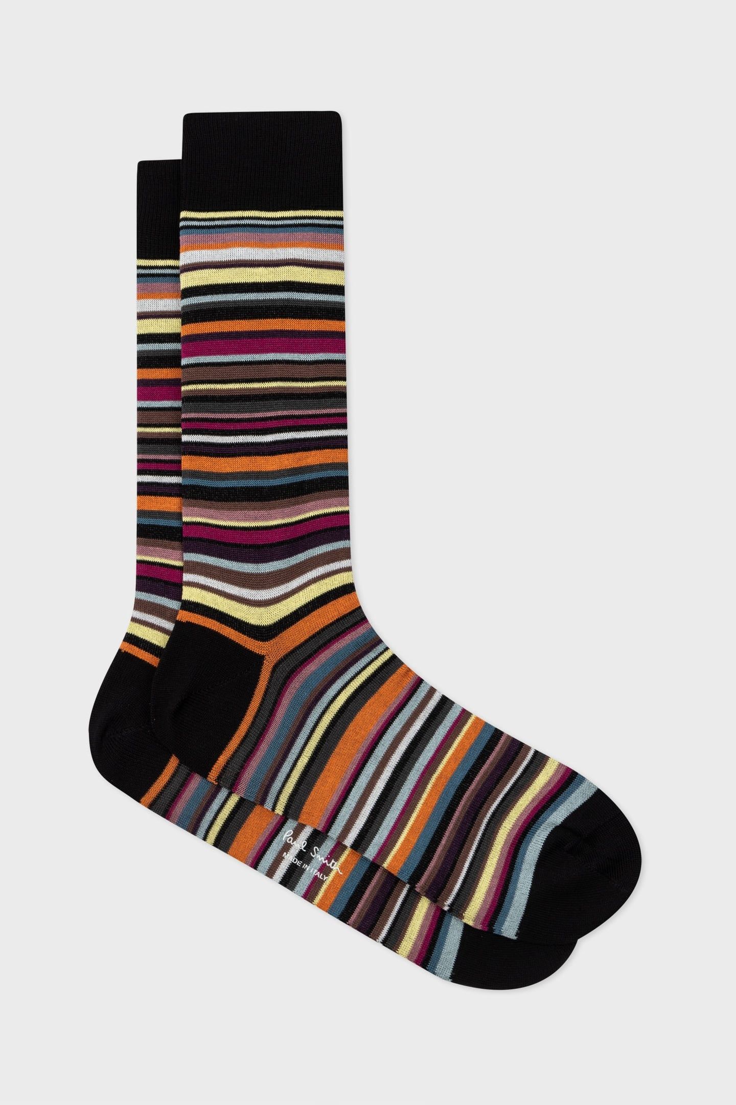 MEN SOCK FARLEY STRIPE BLACK 2