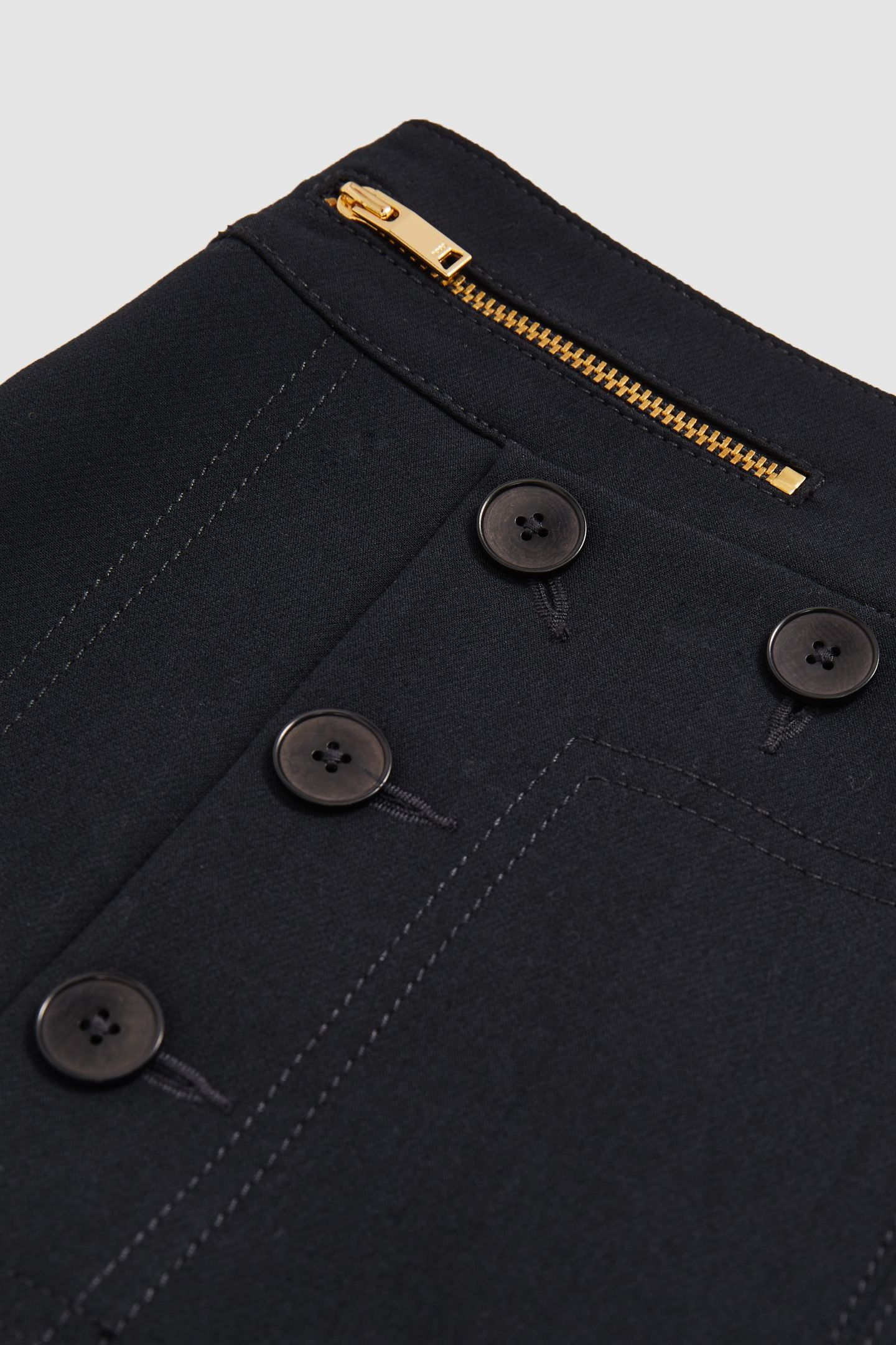 WIDE LEG BUTTON BETAIL TROUSER NAVY 5