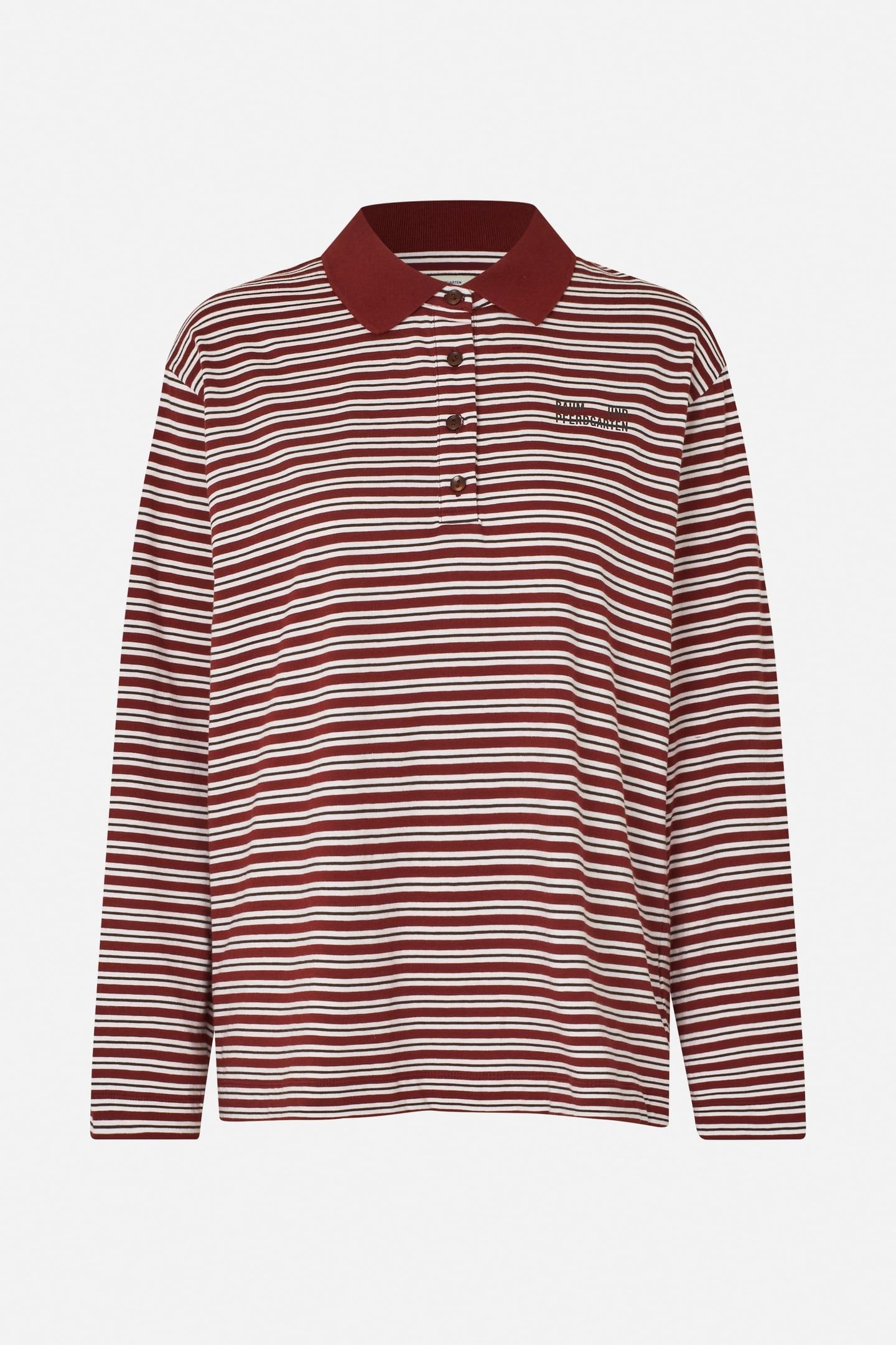 JEANNI T-SHIRT BORDEAUX POLO STRIPE 4