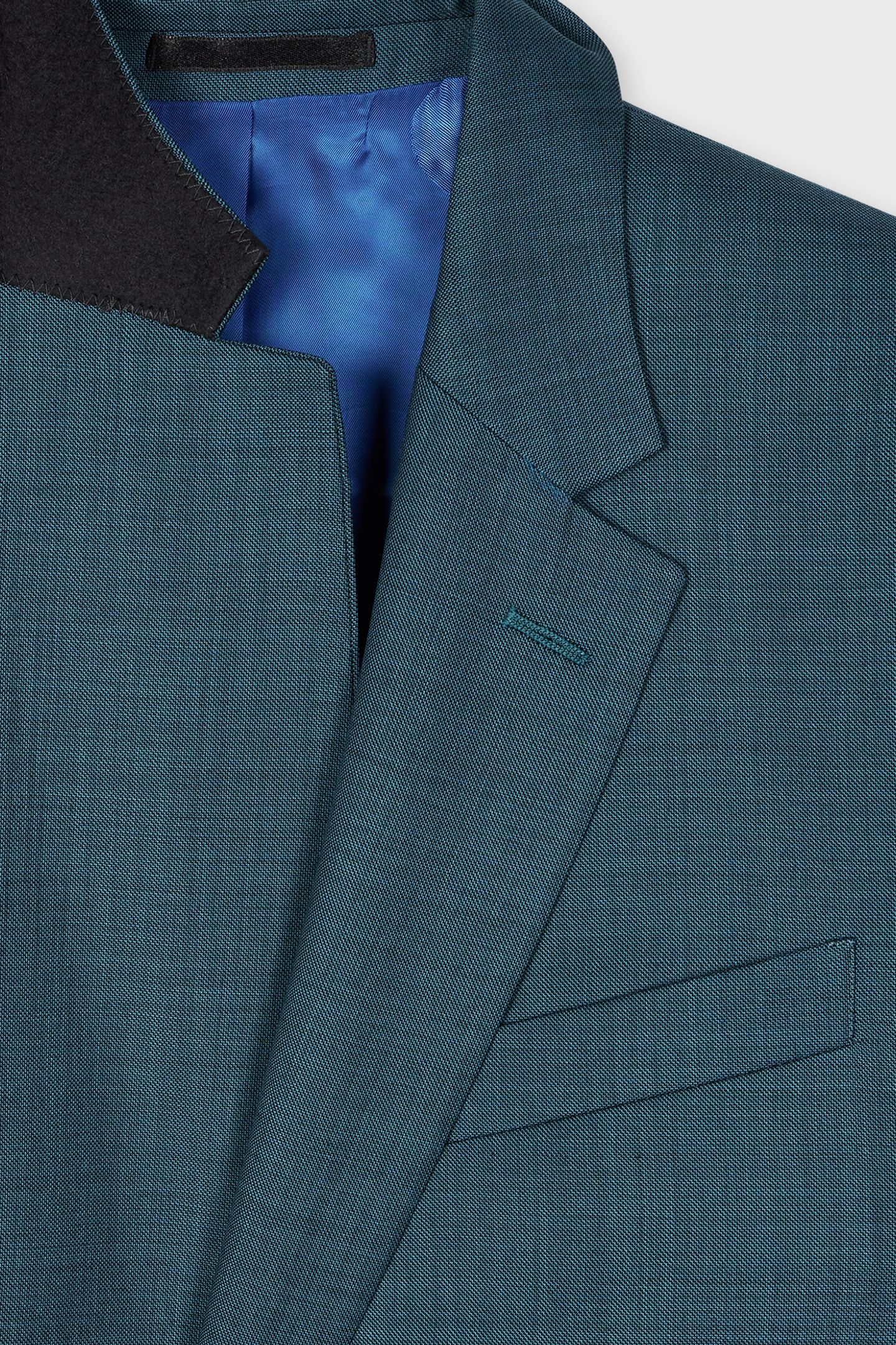 MENS TAILORED FIT 2 BUTTON SUIT PETROL BLUE 6