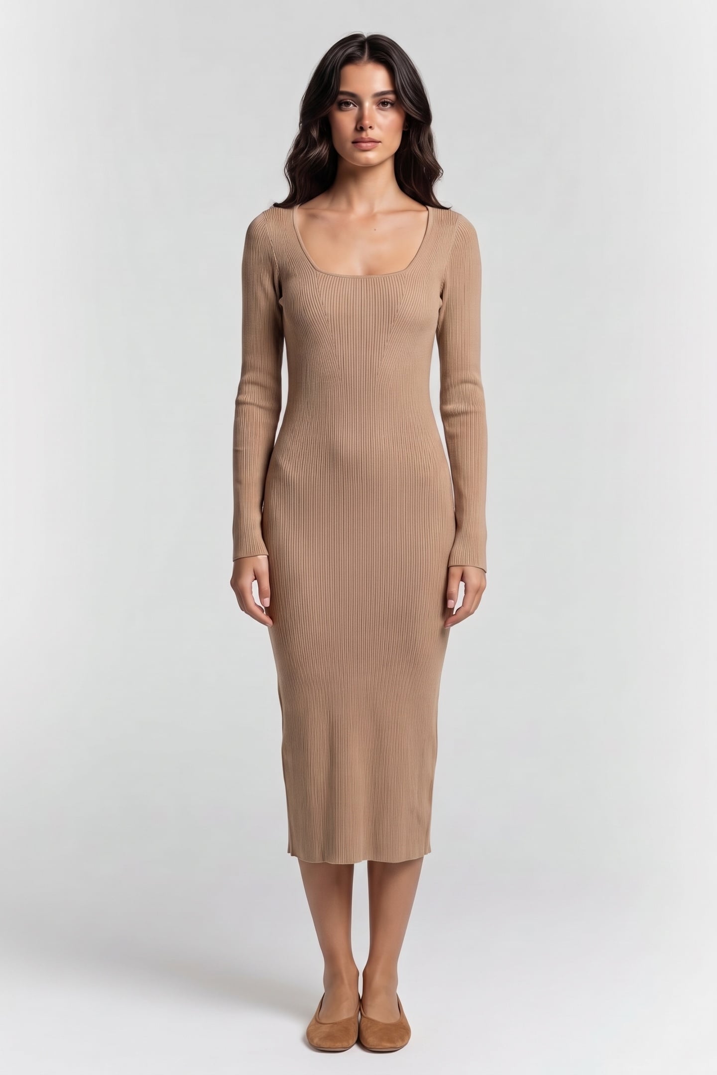 LA ARABELLE DRESS BEIGE 1