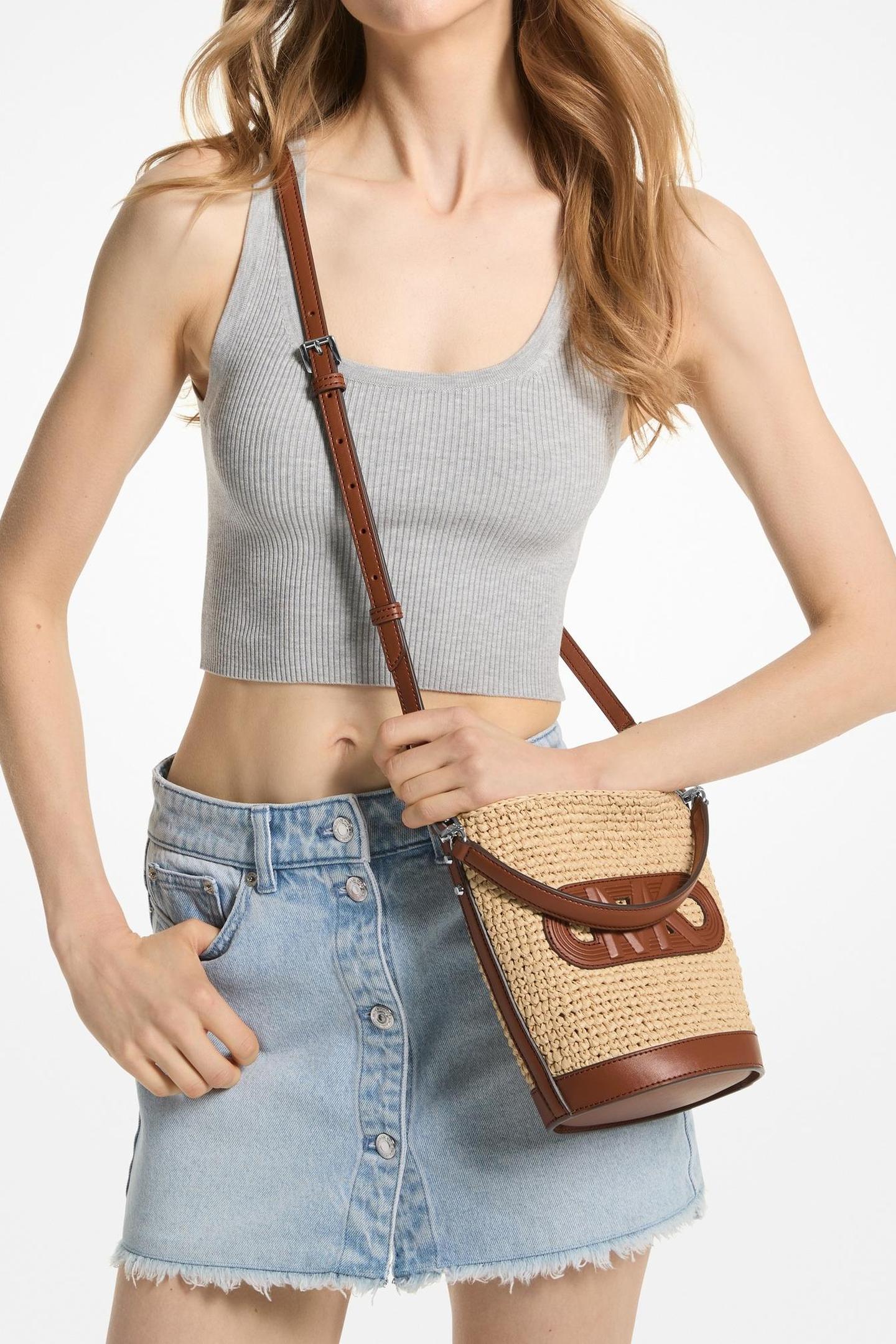 SMALL CONVERTIBLE BUCKET CROSSBODY NAT/LUGG 2