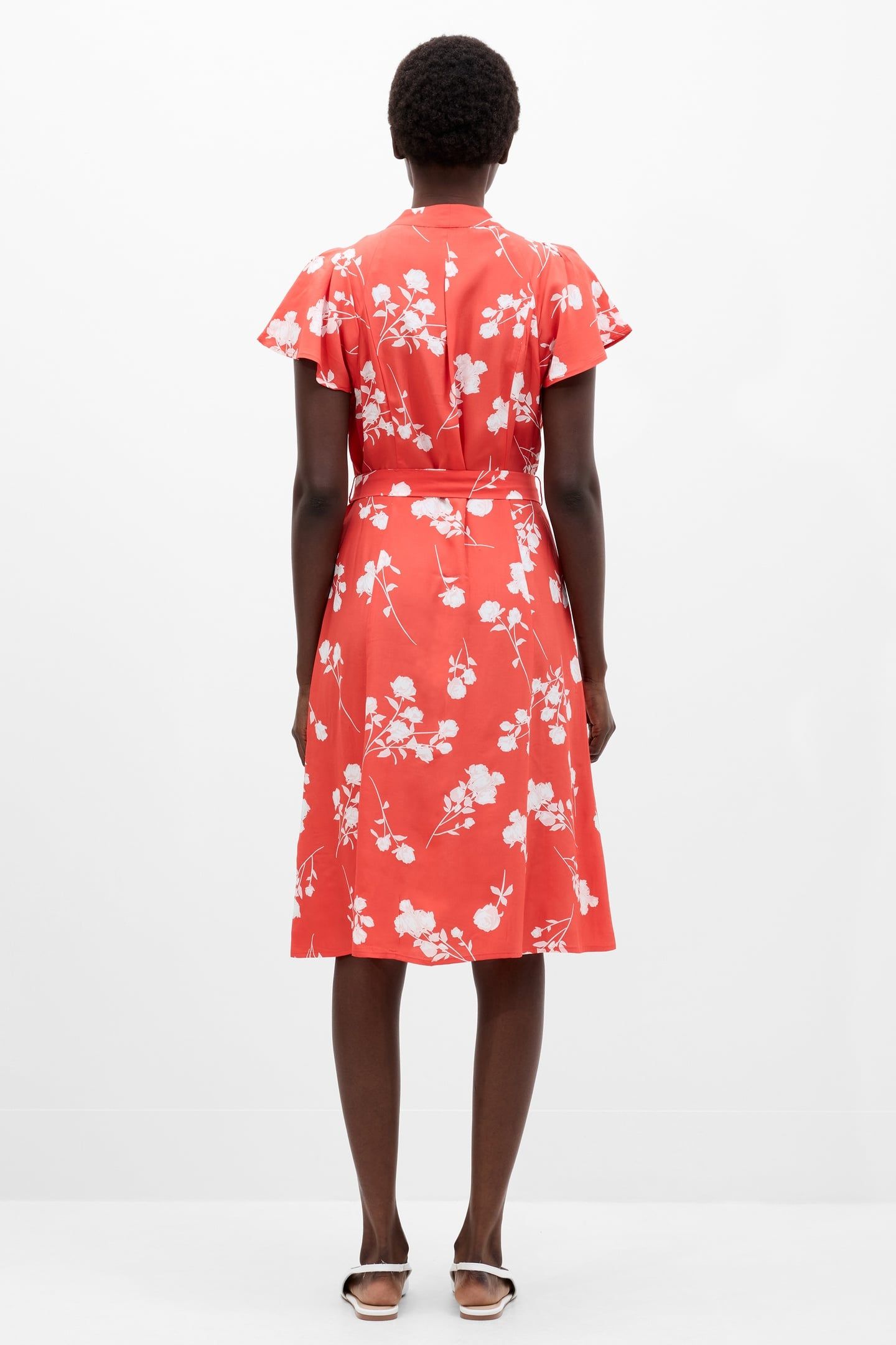 ALESSANDRA V TIE DRESS K CAYENNE RED/WHITE CAYENNE RED/WHITE 2