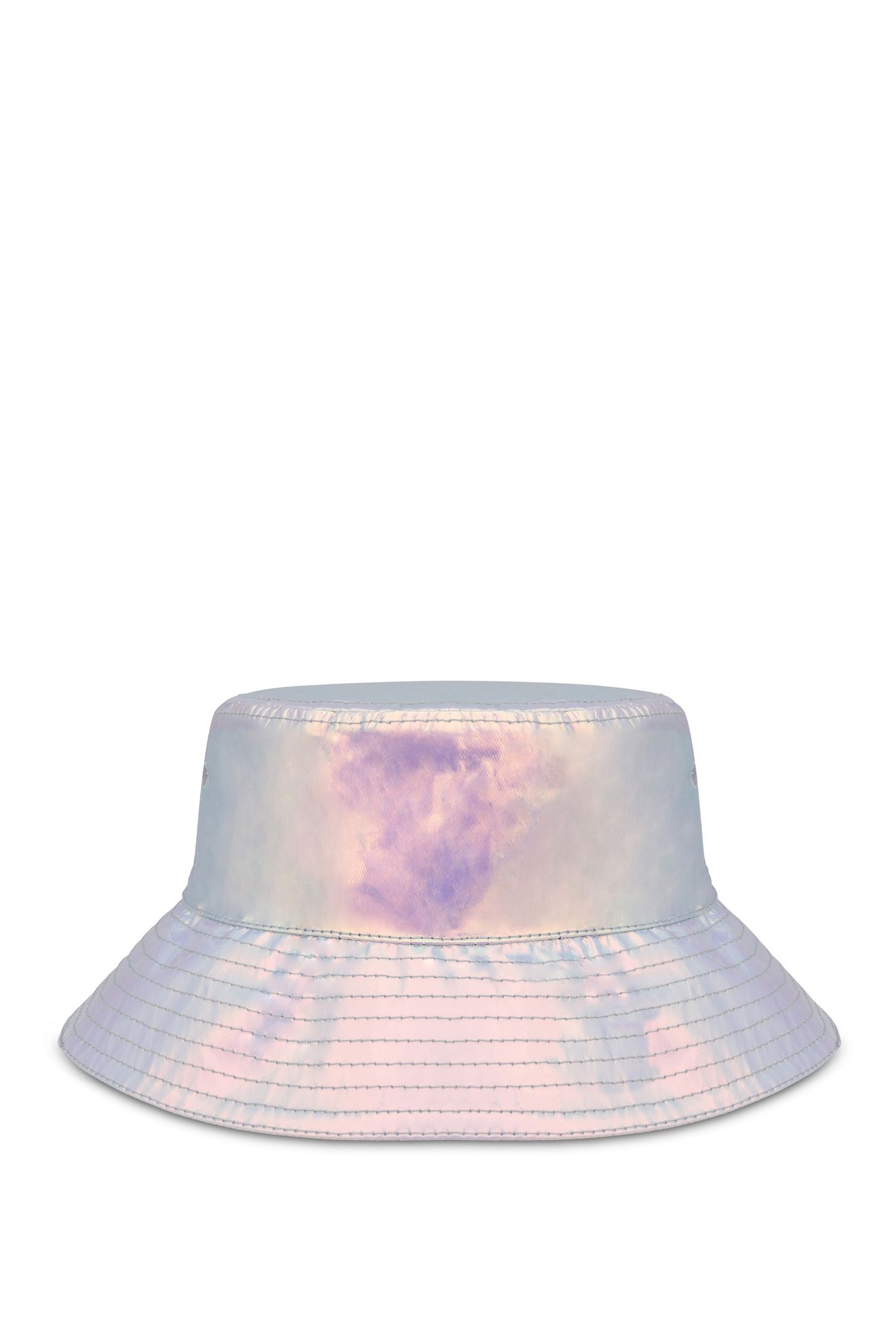 DOUBLE SMILEY® HOLOGRAPHIC BUCKET HAT SILVER 2