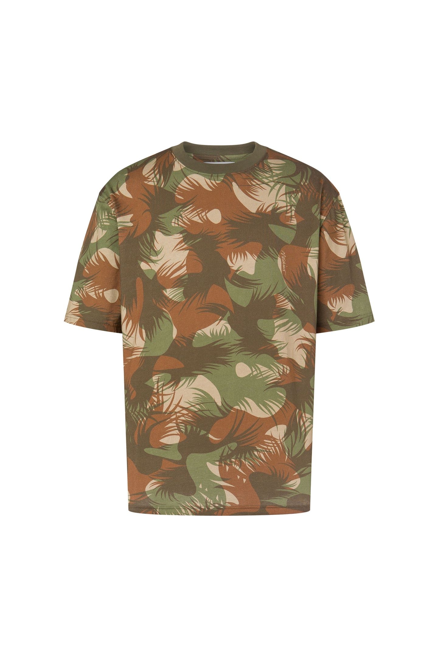 T-SHIRT IN JERSEY CAMOUFLAGE PRINT BROWN 3