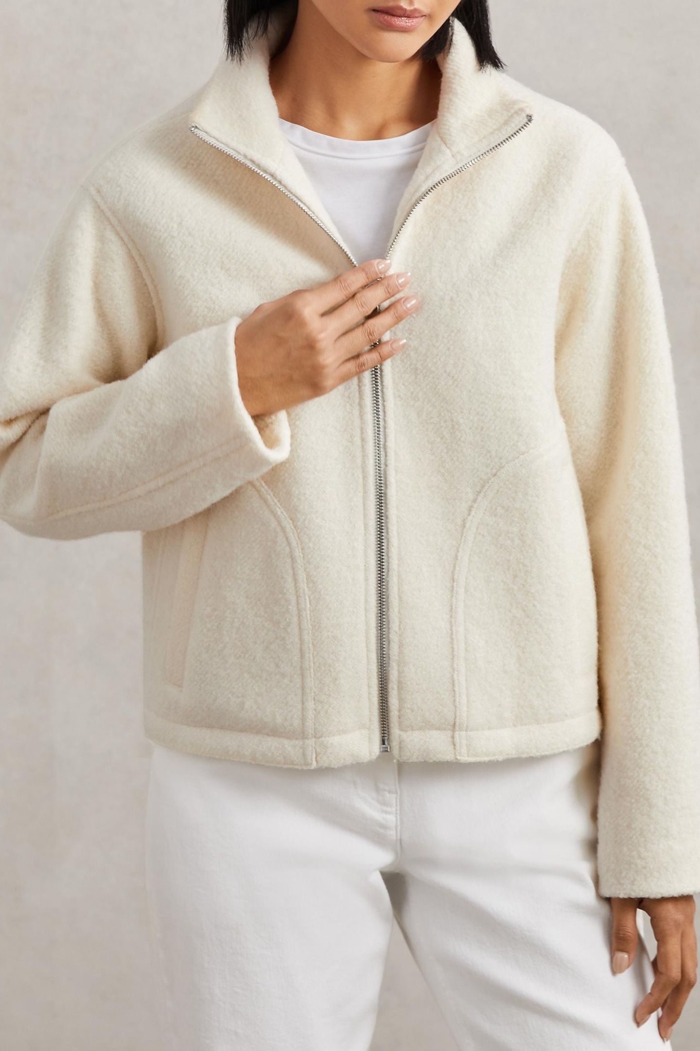 KNITTED JACKET CREAM 1