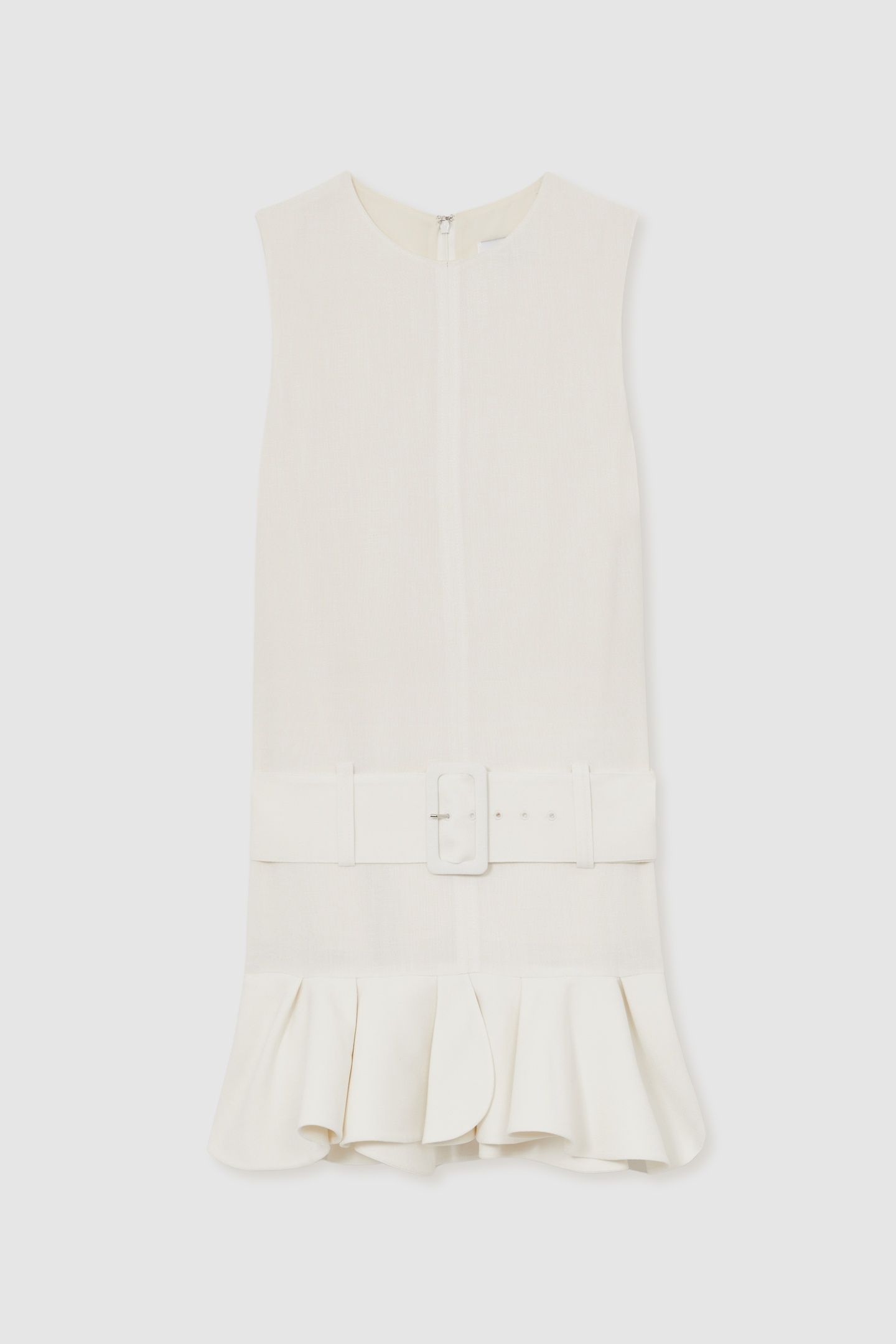 STRUCTURED MINI DRESS IVORY 4