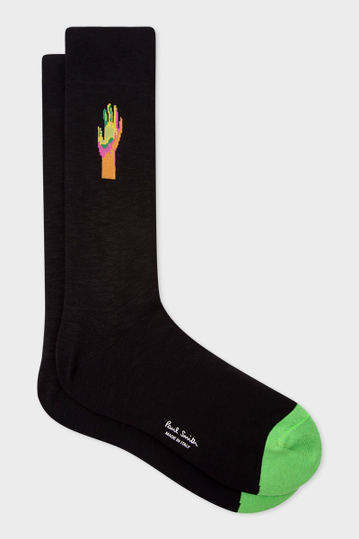 MEN SOCK WATERCOLOUR BLACK 4