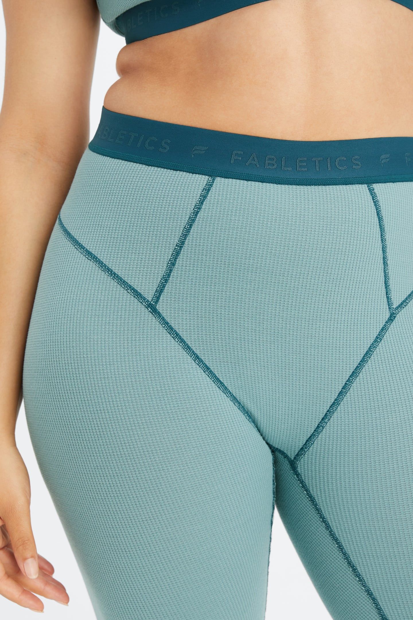 FABLETICS WAFFLE LEGGING ARCTIC WAVE/MIDNIGHT WAVE 7