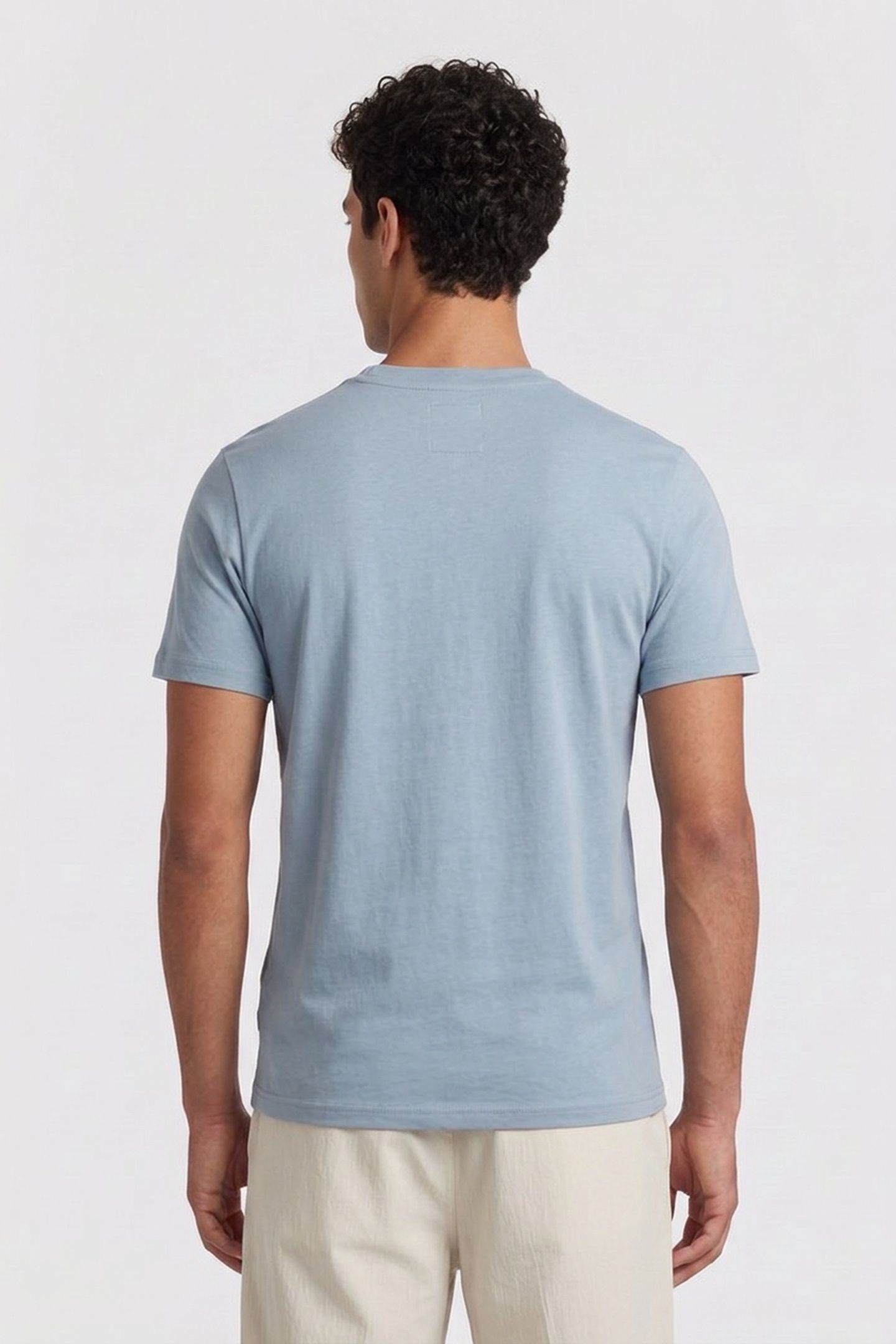 LOGO SLIM T-SHIRT ASH BLUE 2