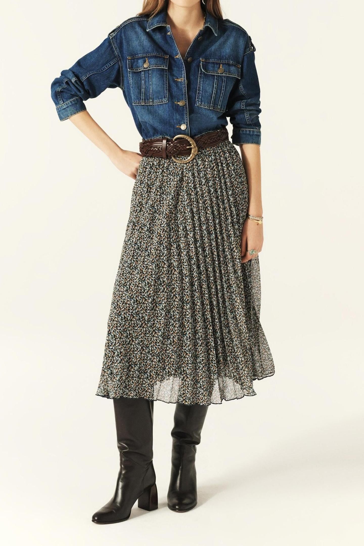 MID-LENGTH SKIRT BLUE 3