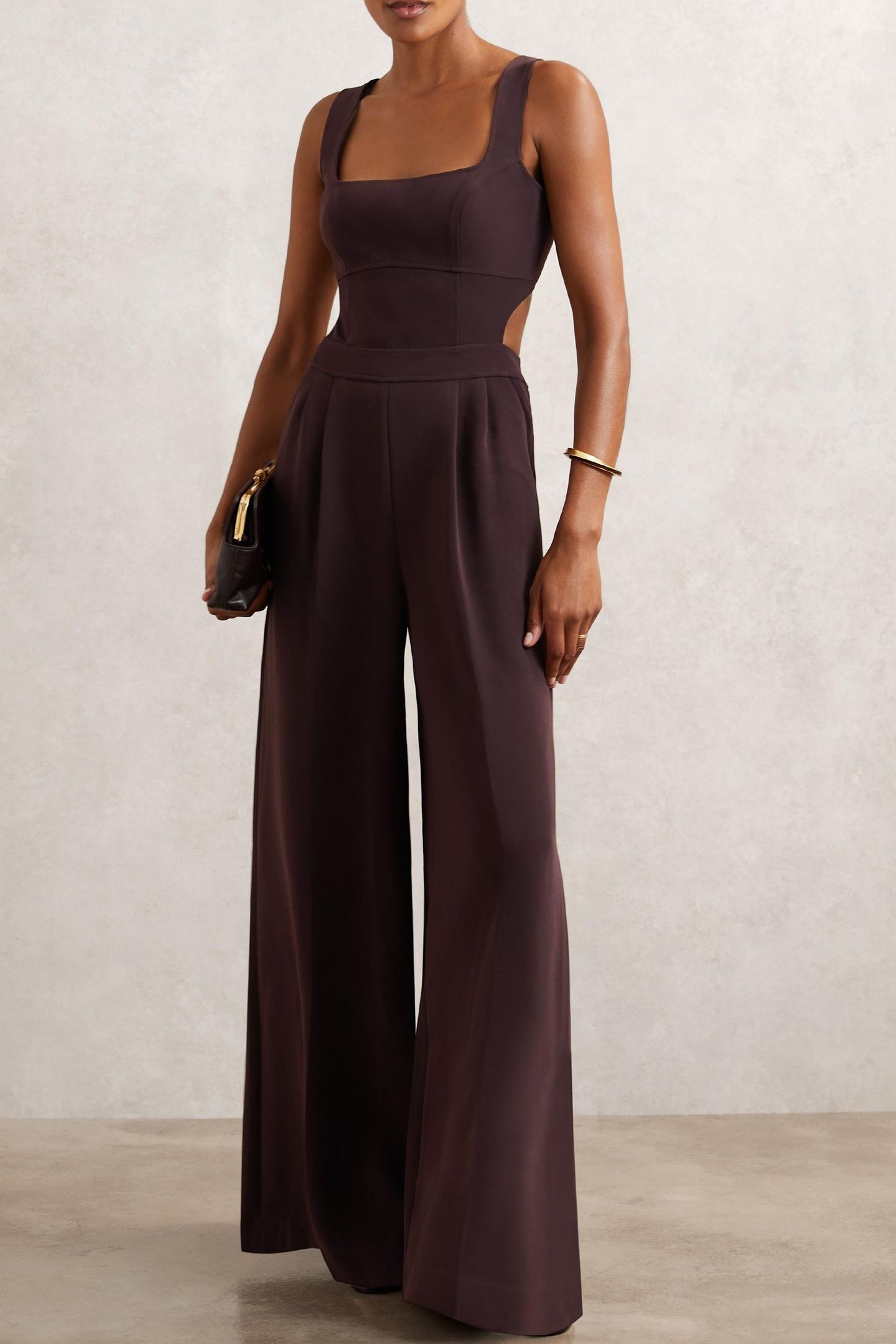 WIDE LEG OCCASION JUMPSUIT BURGUNDY 1