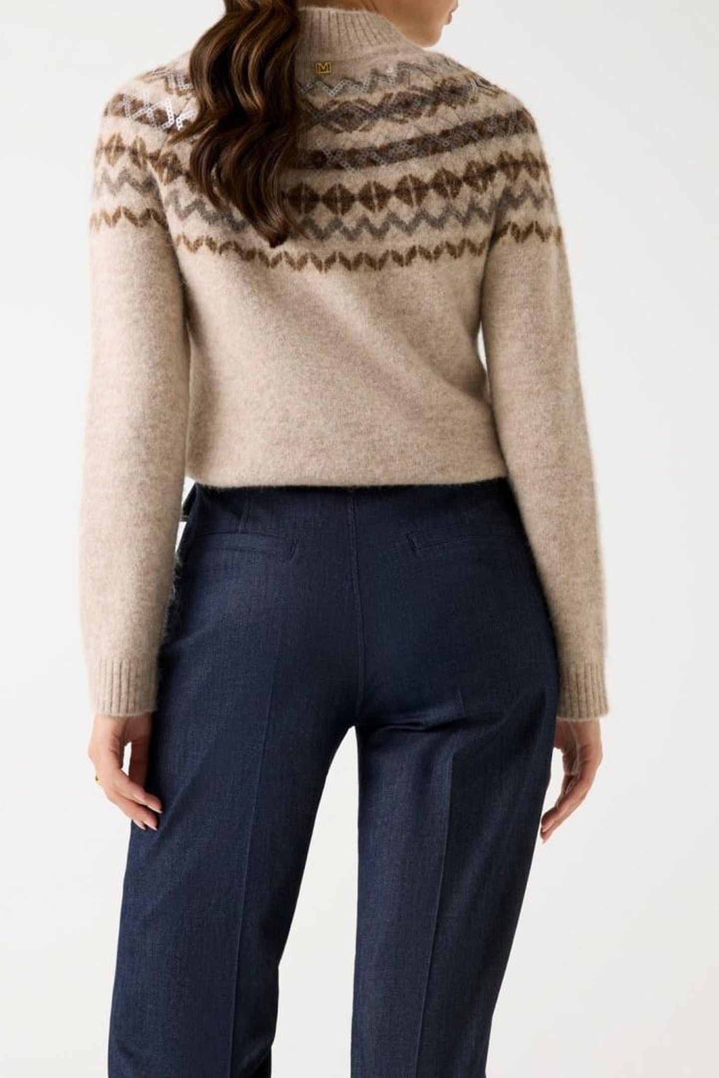 AKILAH LS MOCK NECK VELVET TAUPE HEATHER 3