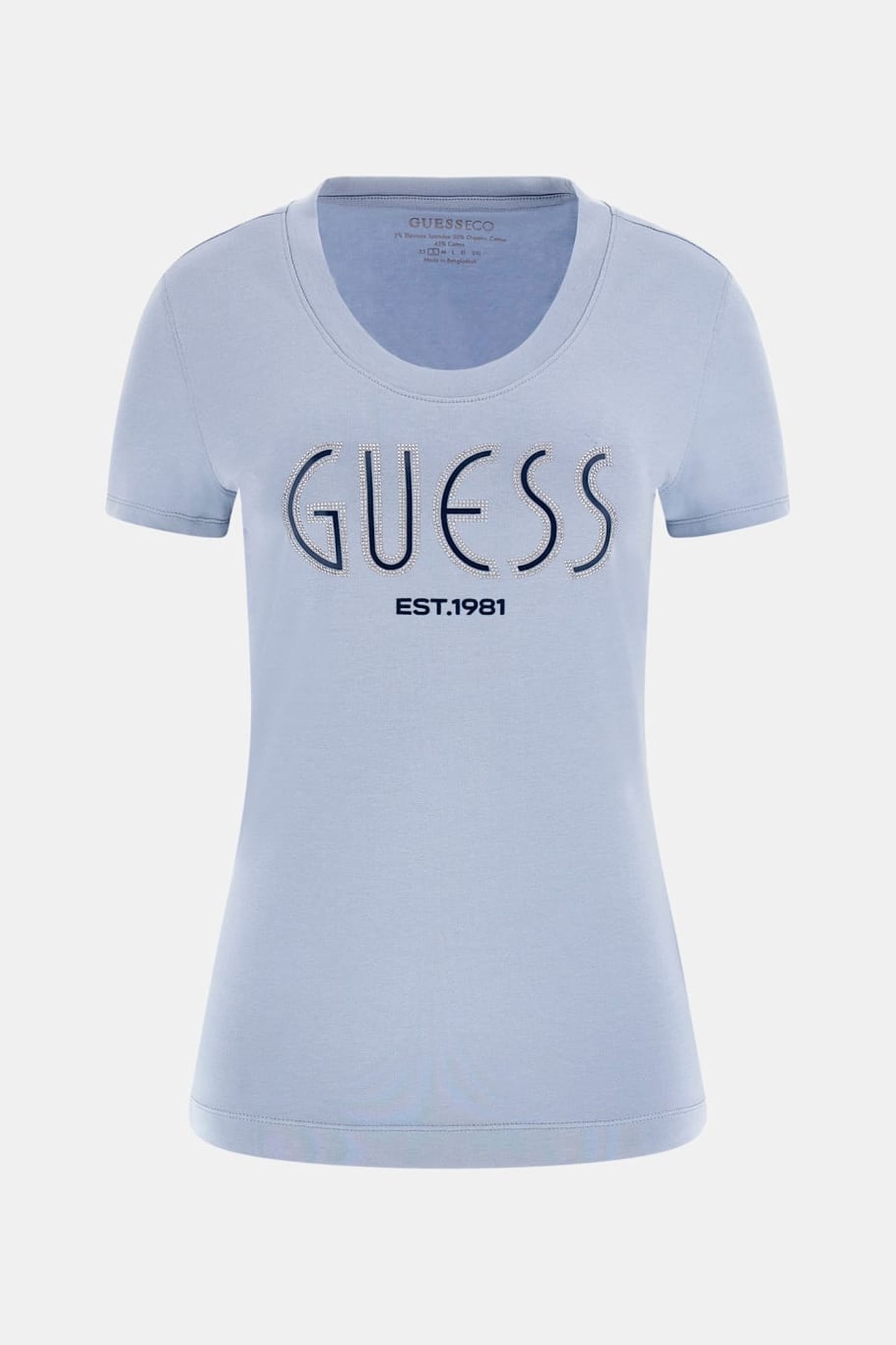 CN SS GUESS LOGO TEE NIMBUS BLUE 7