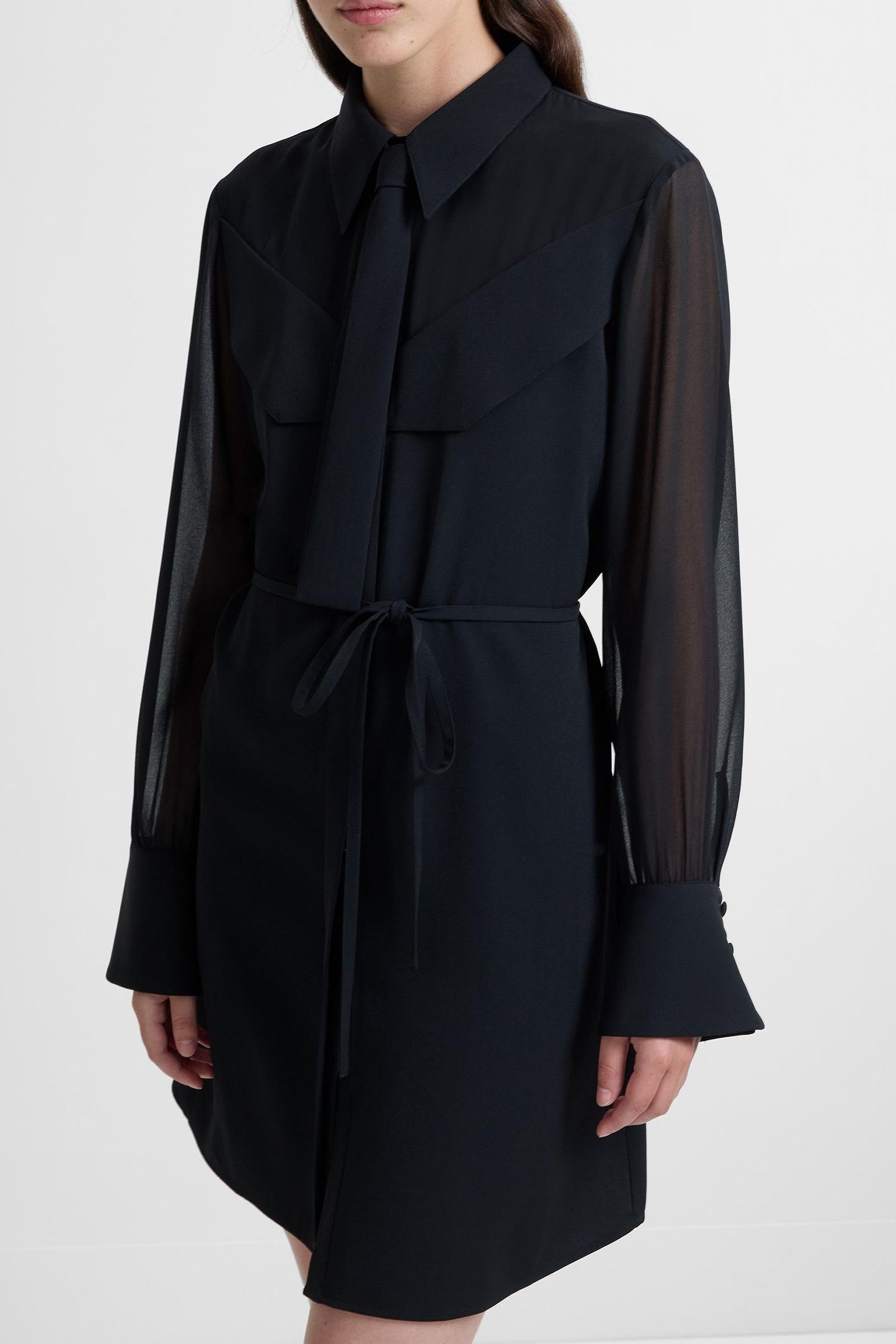 AREZZO TIE NK SHIRT DRESS BLACK 4