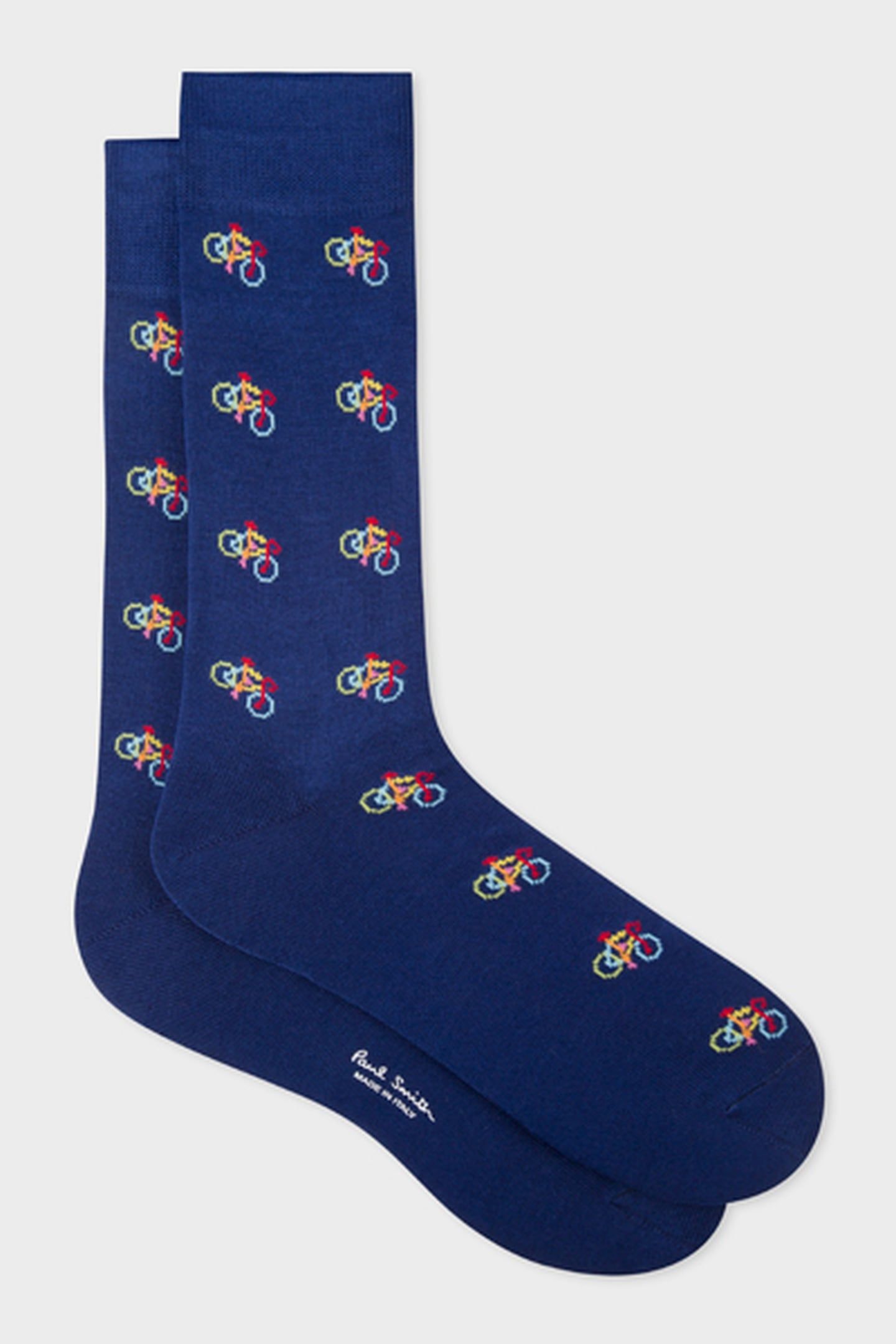 MEN SOCK BIKE NAVY 2