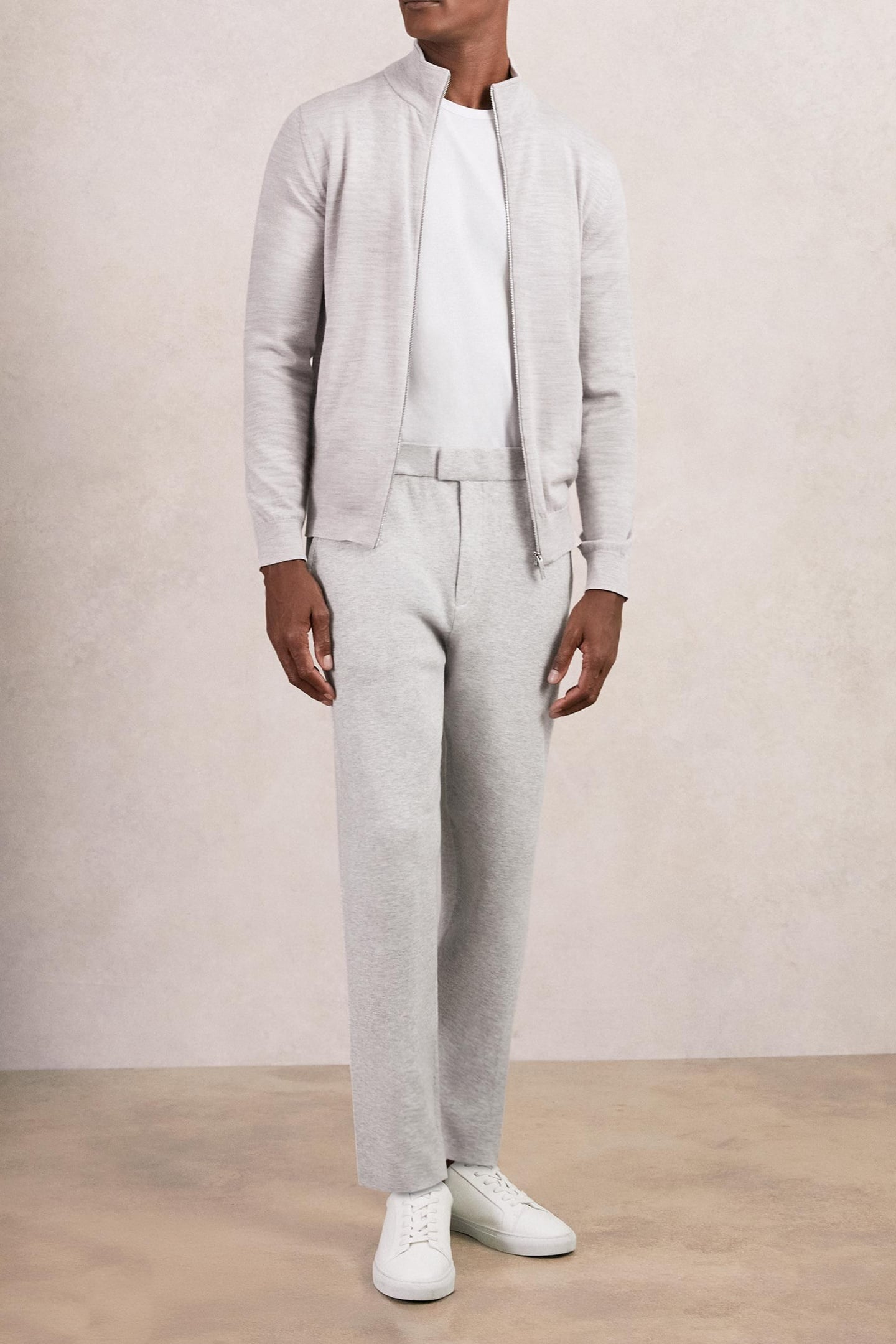 KNITTED TROUSER SOFT GREY 1