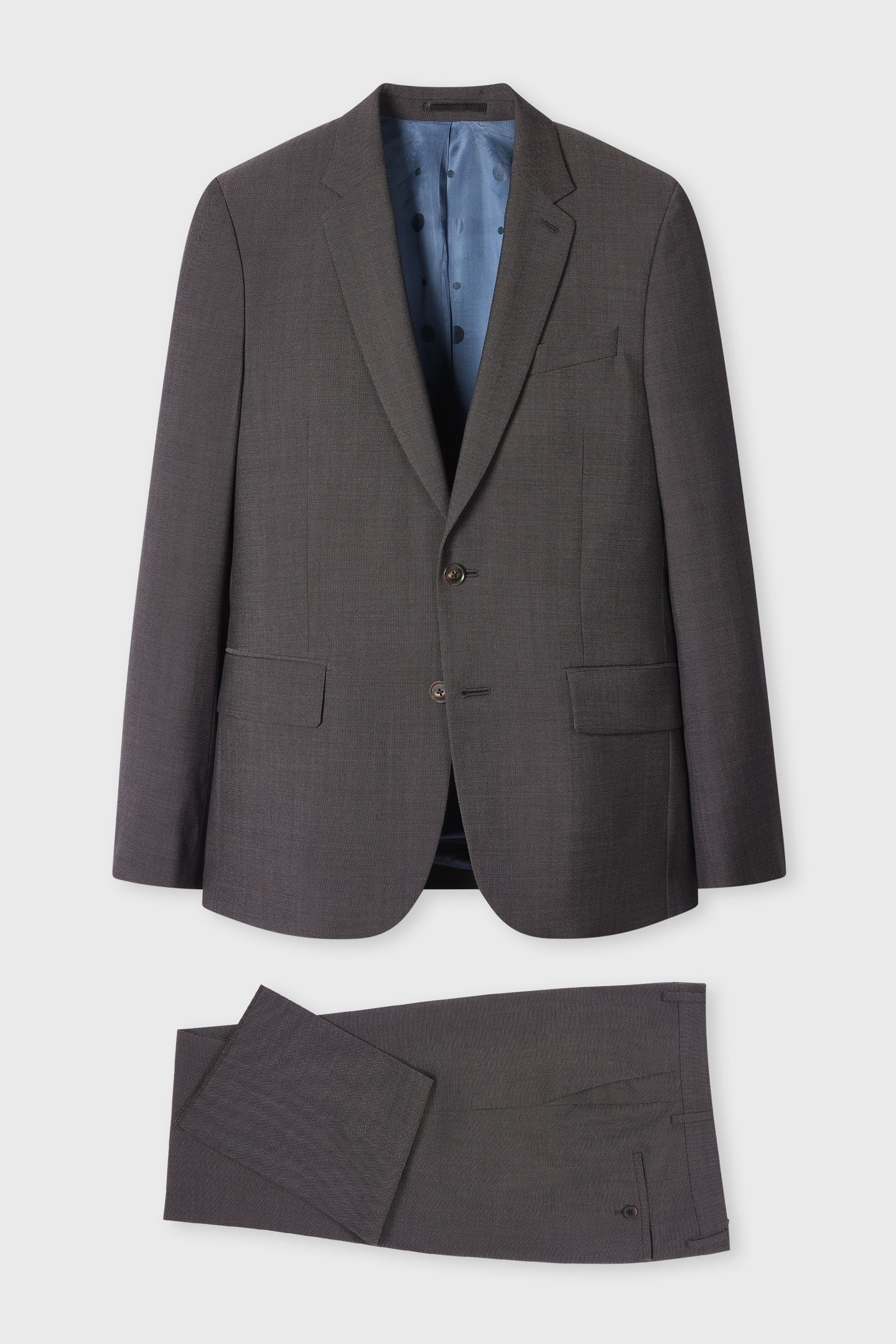 MENS TAILORED FIT 2 BUTTON SUIT CHOCOLATE 1