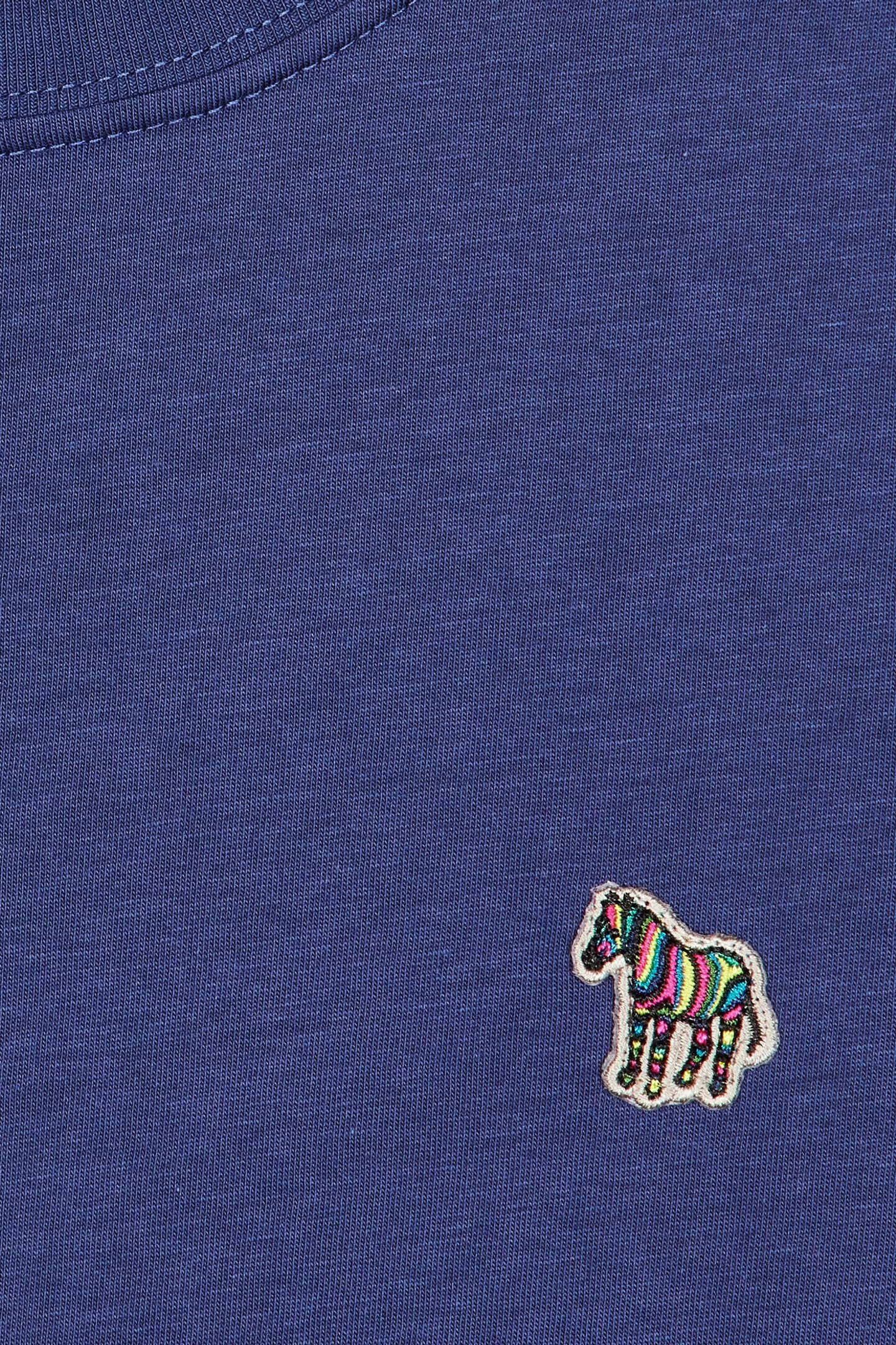 MENS REG FIT TSHIRT ZEBRA BADGE INDIGO 3