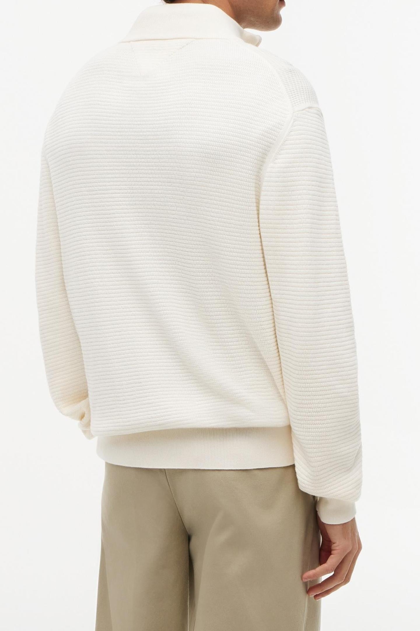 SEASONAL STRUCTURE HALF-ZIP JUMPER IVORY PETAL 3