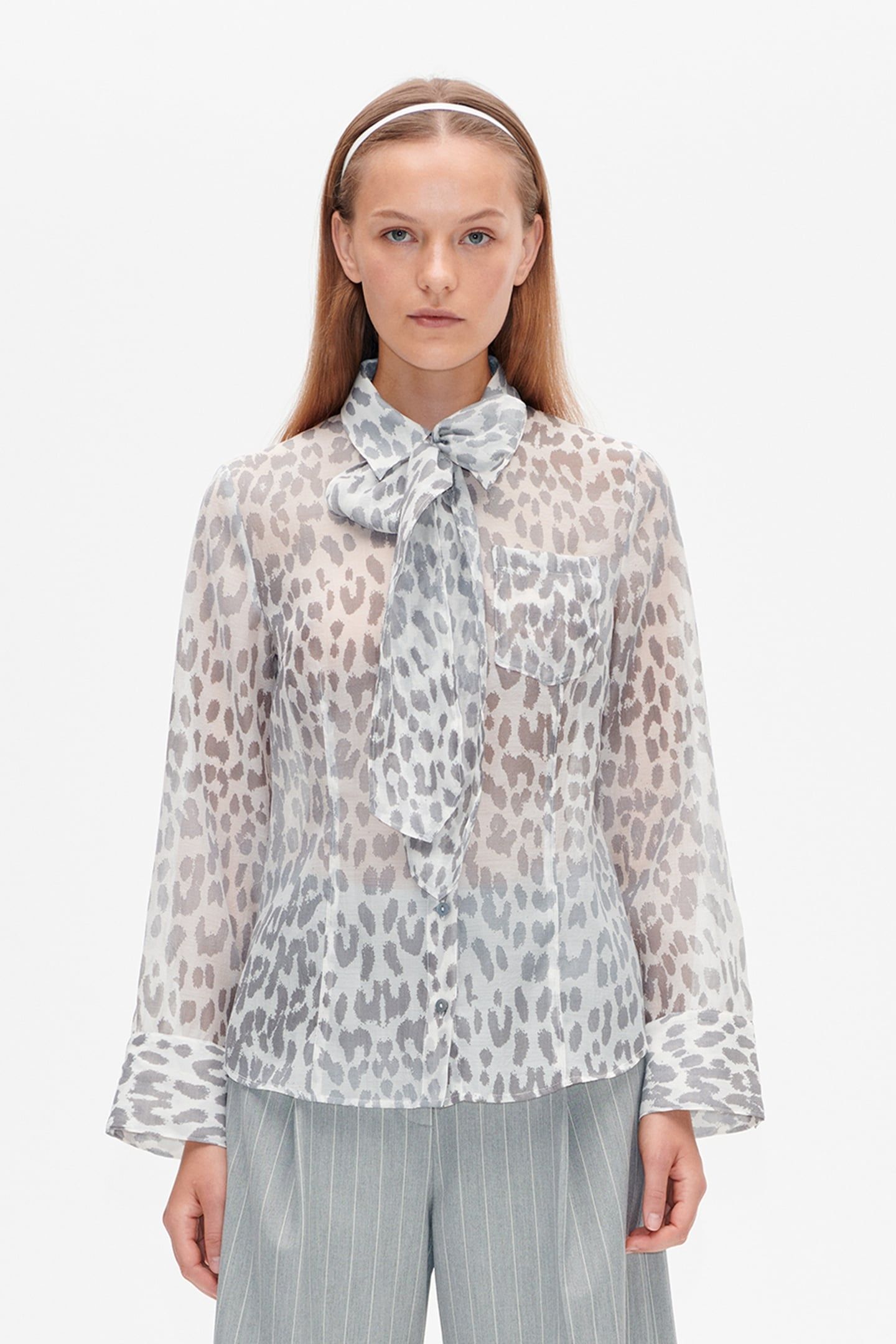 MIRANDA SHIRT GREY OFFICE LEOPARD 1