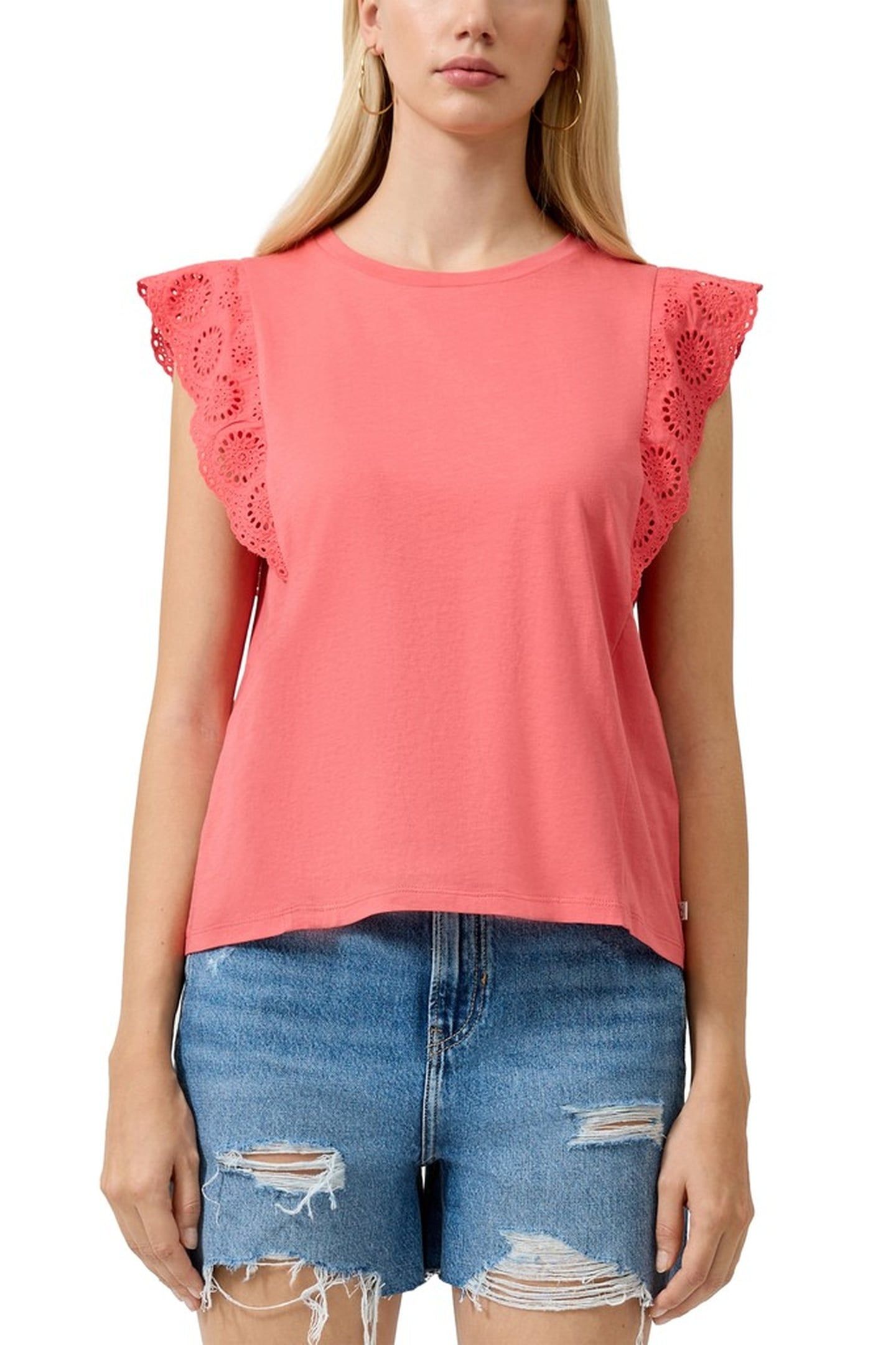S.OLIVER-QS T-SHIRTS CORALRED 1