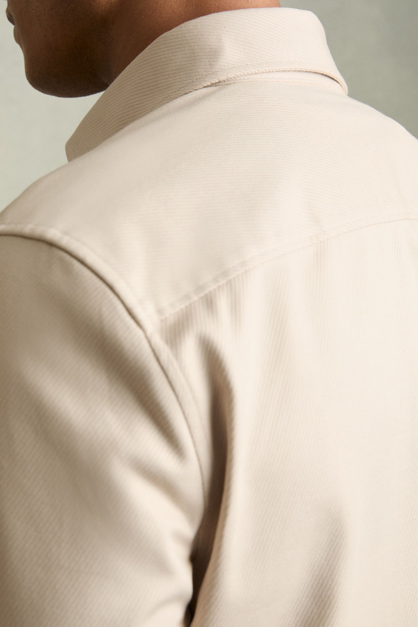 LS TWIN POCKET TEXTURED OVERSHIRT STONE 5