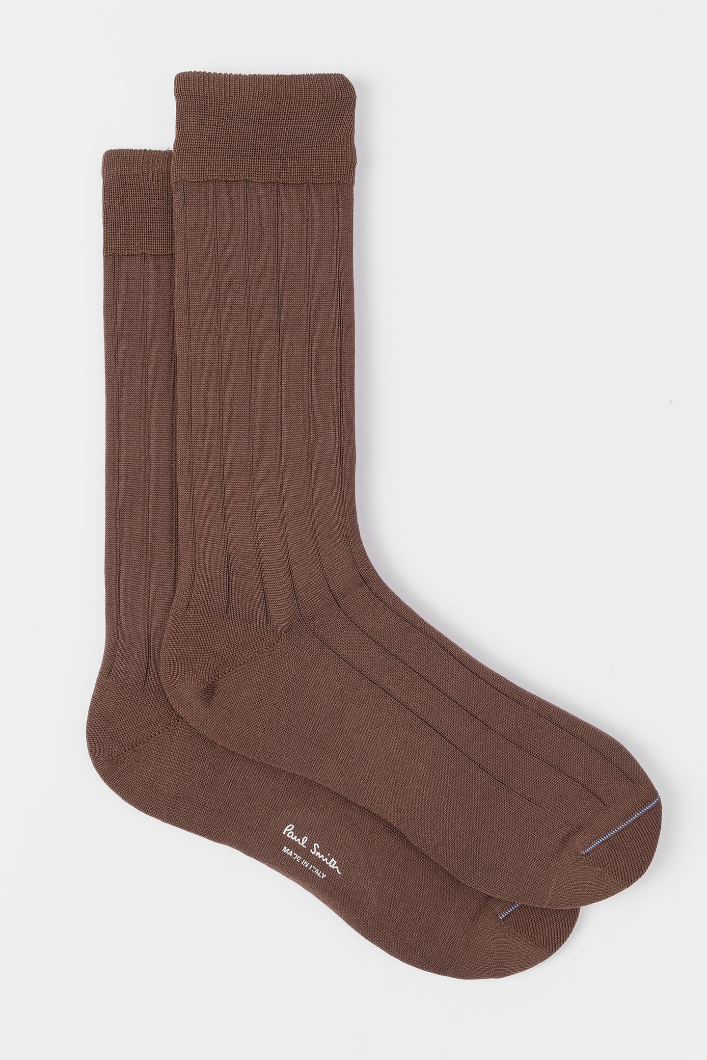 MEN SOCK PLAIN RIB CHOCOLATE 4