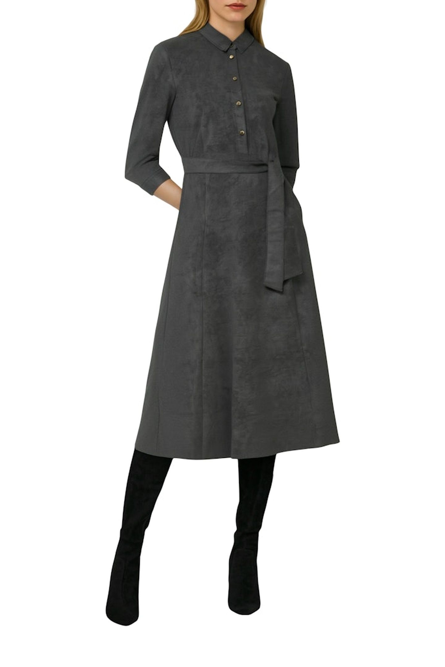 S.OLIVER DRESSES GREY/BLACK 1