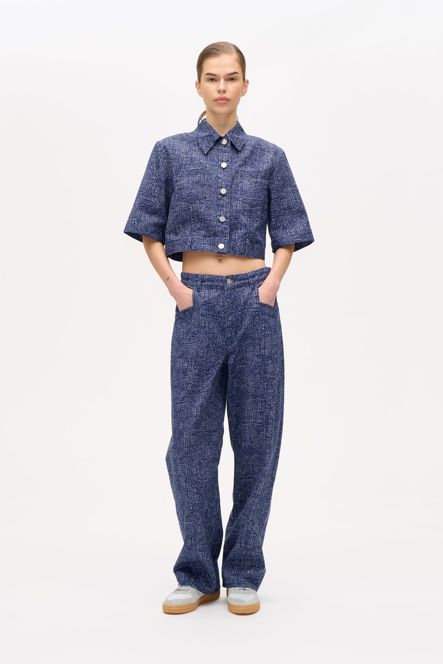 NARA JEANS PRINTED CHUNKY TWILL 1