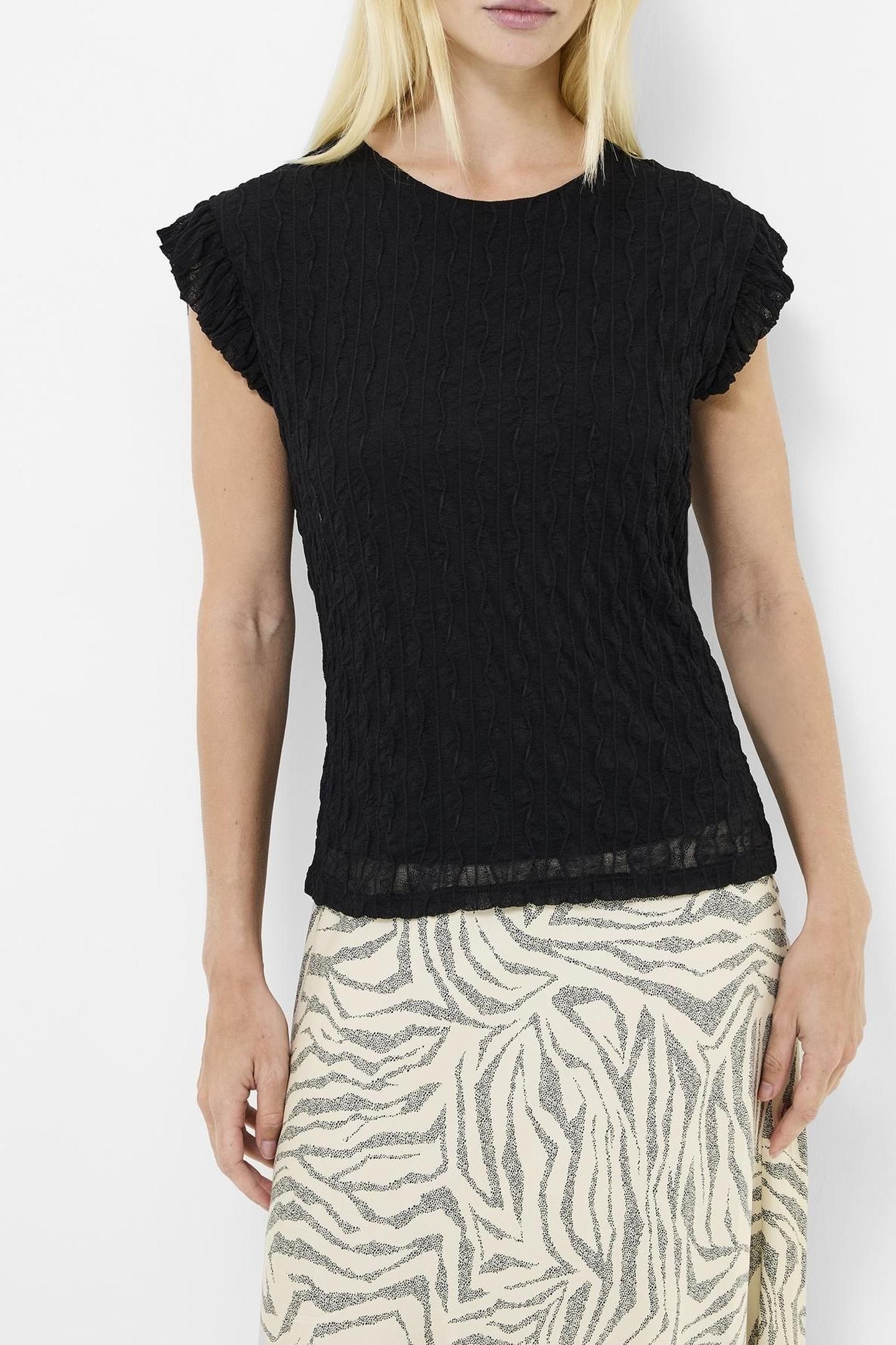 WANDA TEXTURED JERSEY PEPUM TP BLACKOUT 2